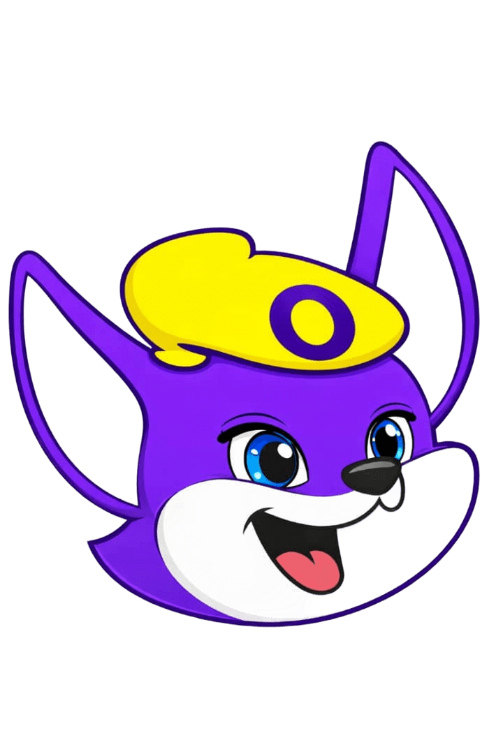orky the purple fox logo