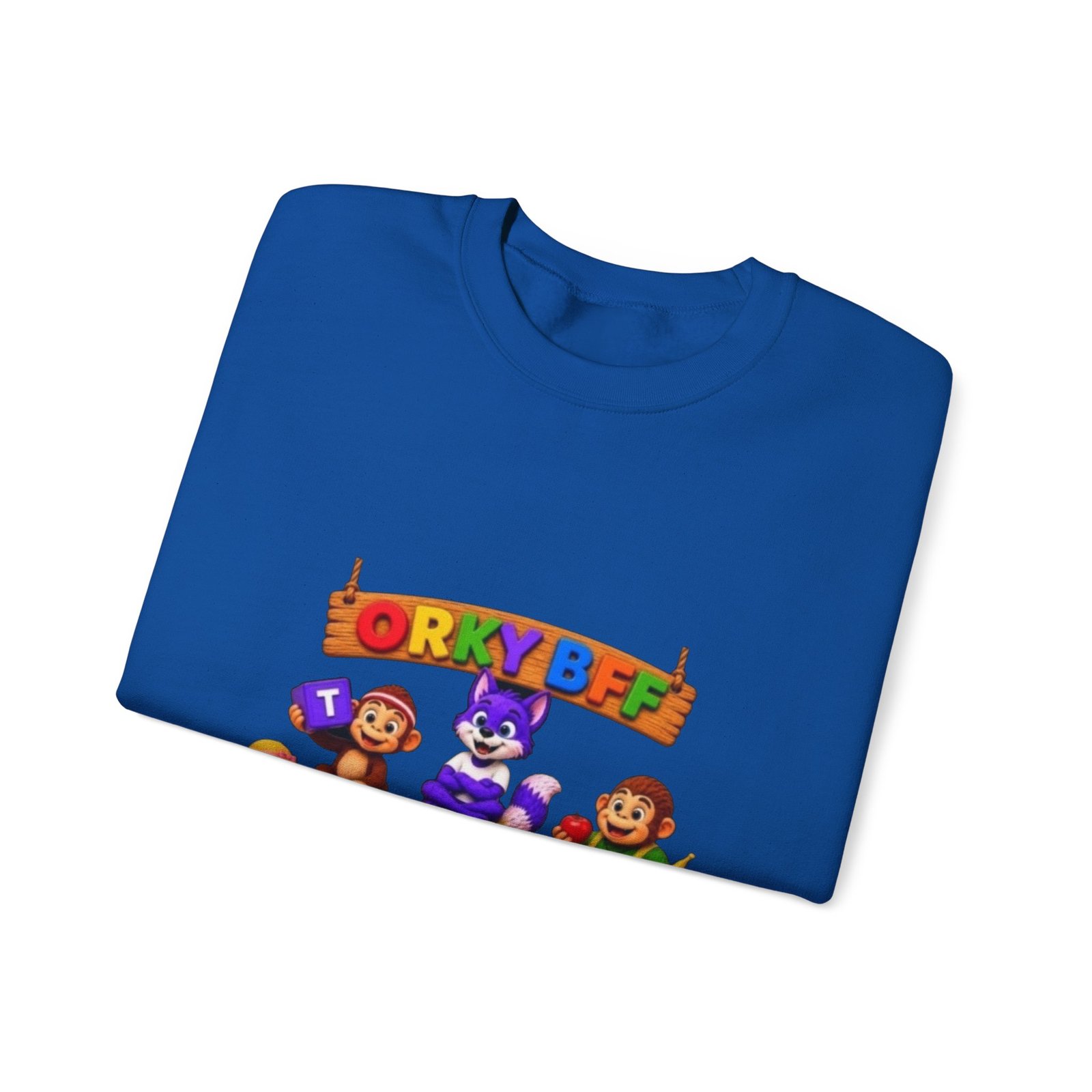 Unisex Heavy Blend™ Crewneck Sweatshirt - 'Orky Bff The Future of Kids Learning' - Image 38