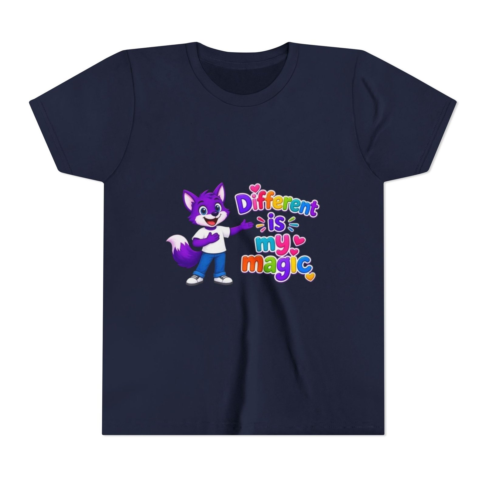 Youth Short Sleeve Tee- "Different is My Magic" - Image 73
