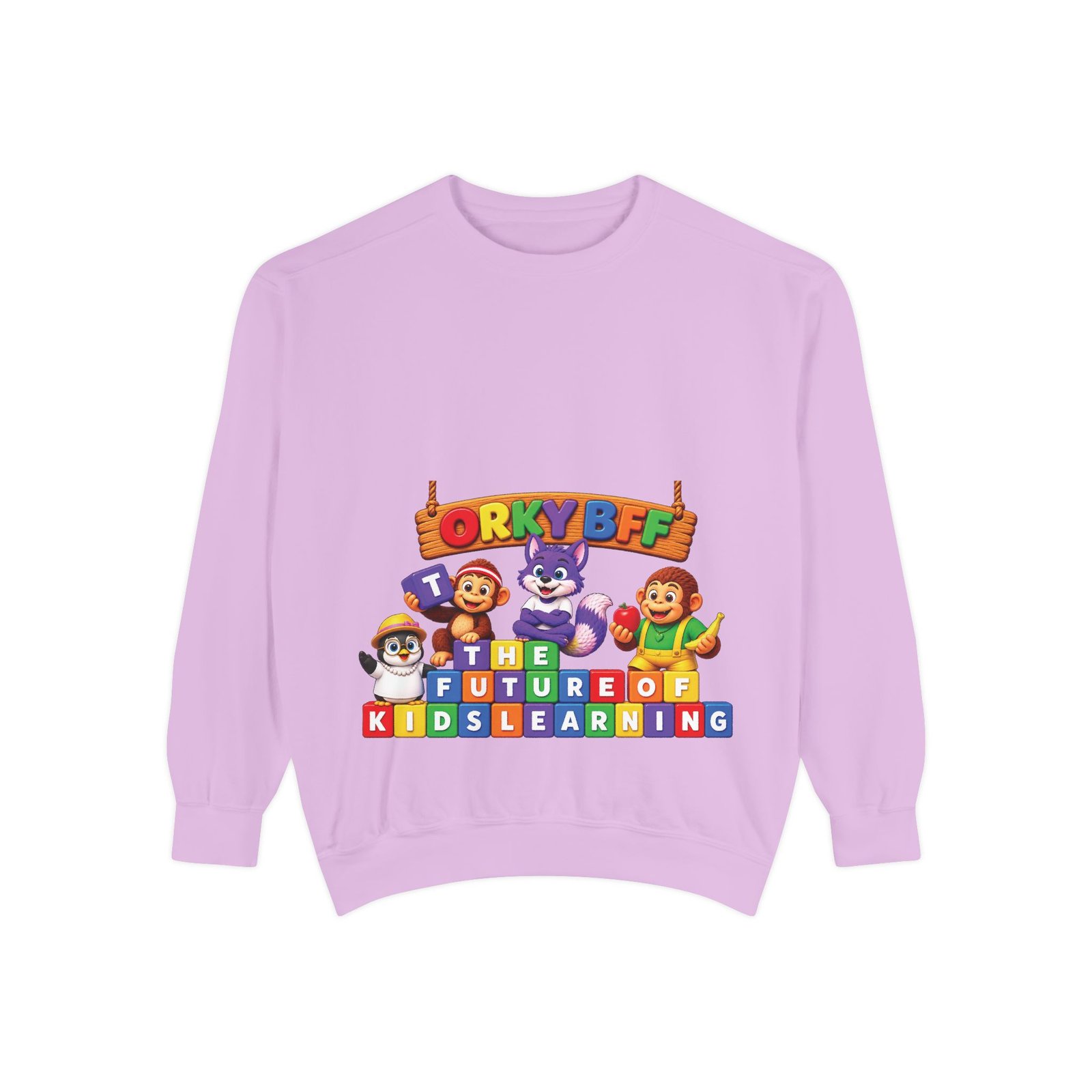 Kids Learning Crewneck Sweatshirt — 'StoryBFF: The Future of Kids Learning' Graphic - Image 91