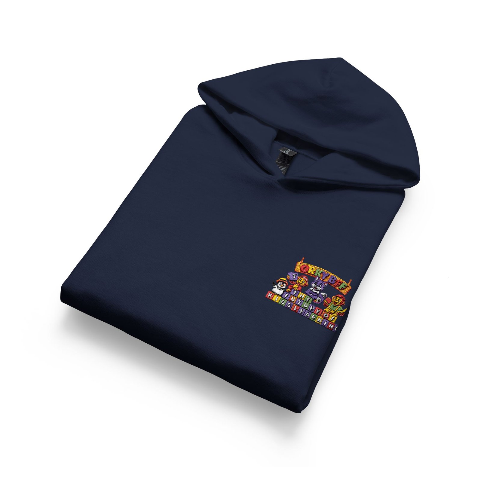 Softstyle Youth Midweight Hooded Sweatshirt –Orky BFF kids learning - Image 47