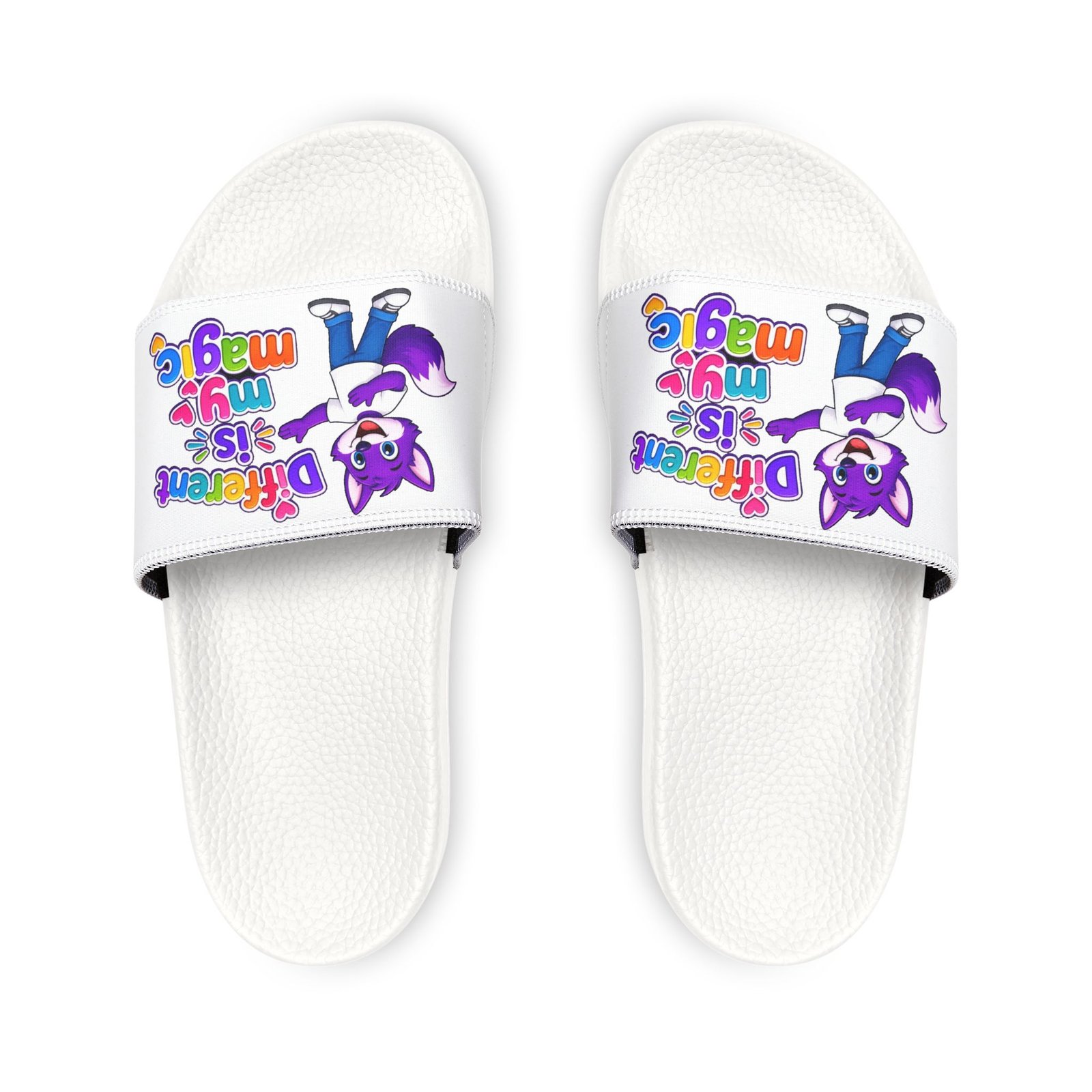 Youth Removable-Strap Sandals— "Different Is My Magic" - Image 2