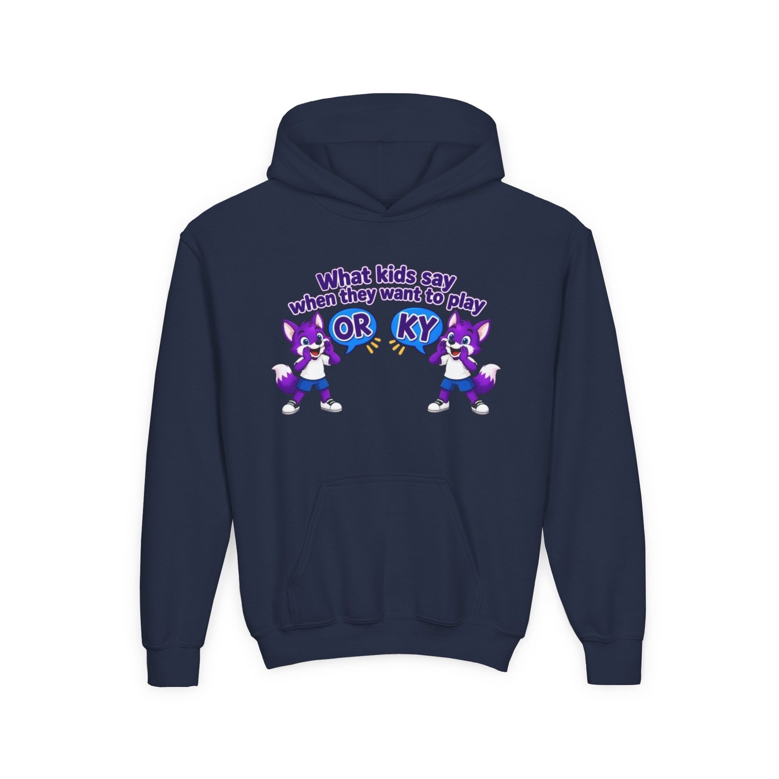 Youth Heavy Blend Hooded Sweatshirt — "What kids say " - Image 45