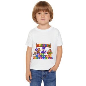 Heavy Cotton™ Toddler T-shirt — Colorful 'ORKY BFF' Kids Learning Shirt (The Future of Kids Learning)