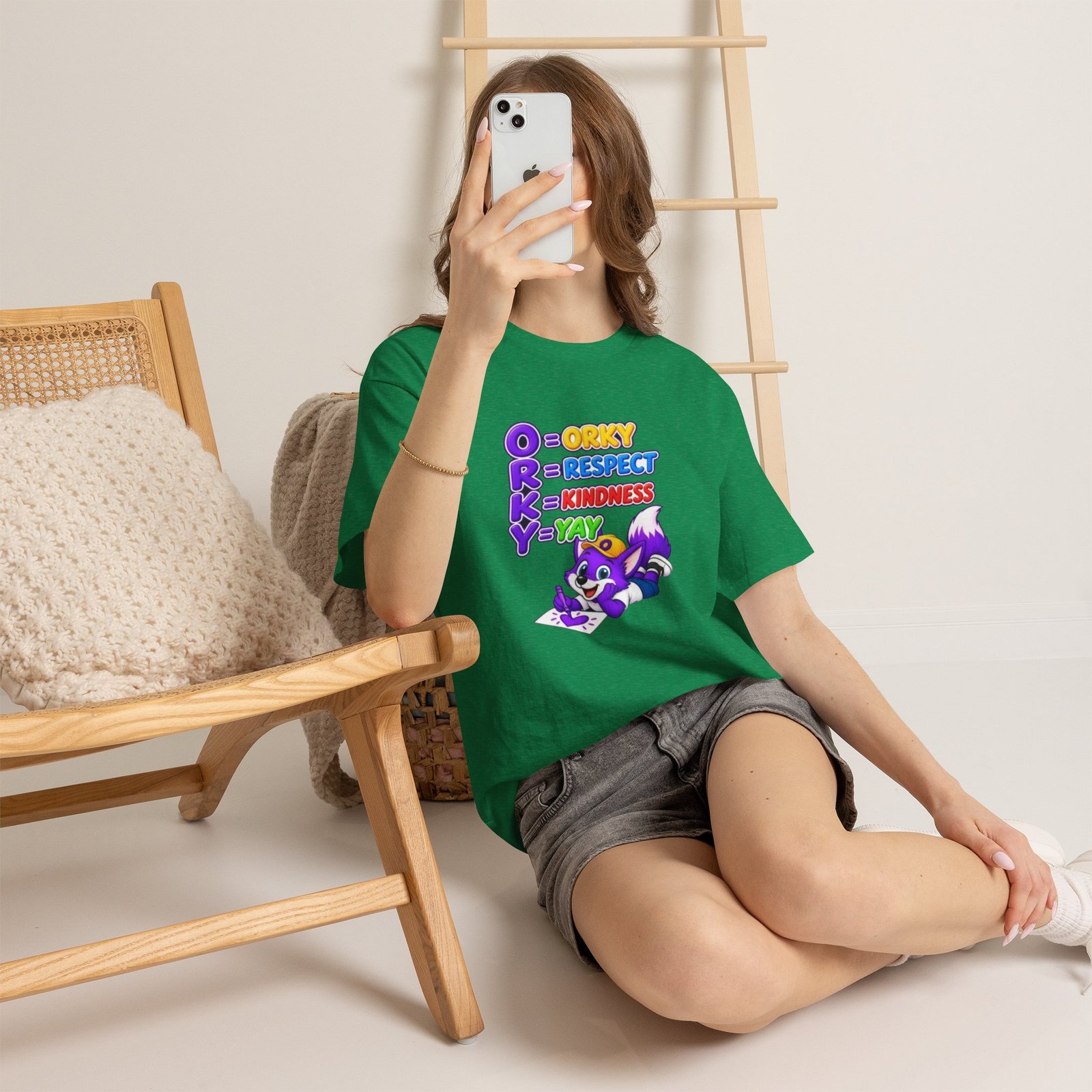 Unisex Heavy Cotton Tee – 'O R K Y' Respect & Kindness Yay - Image 16