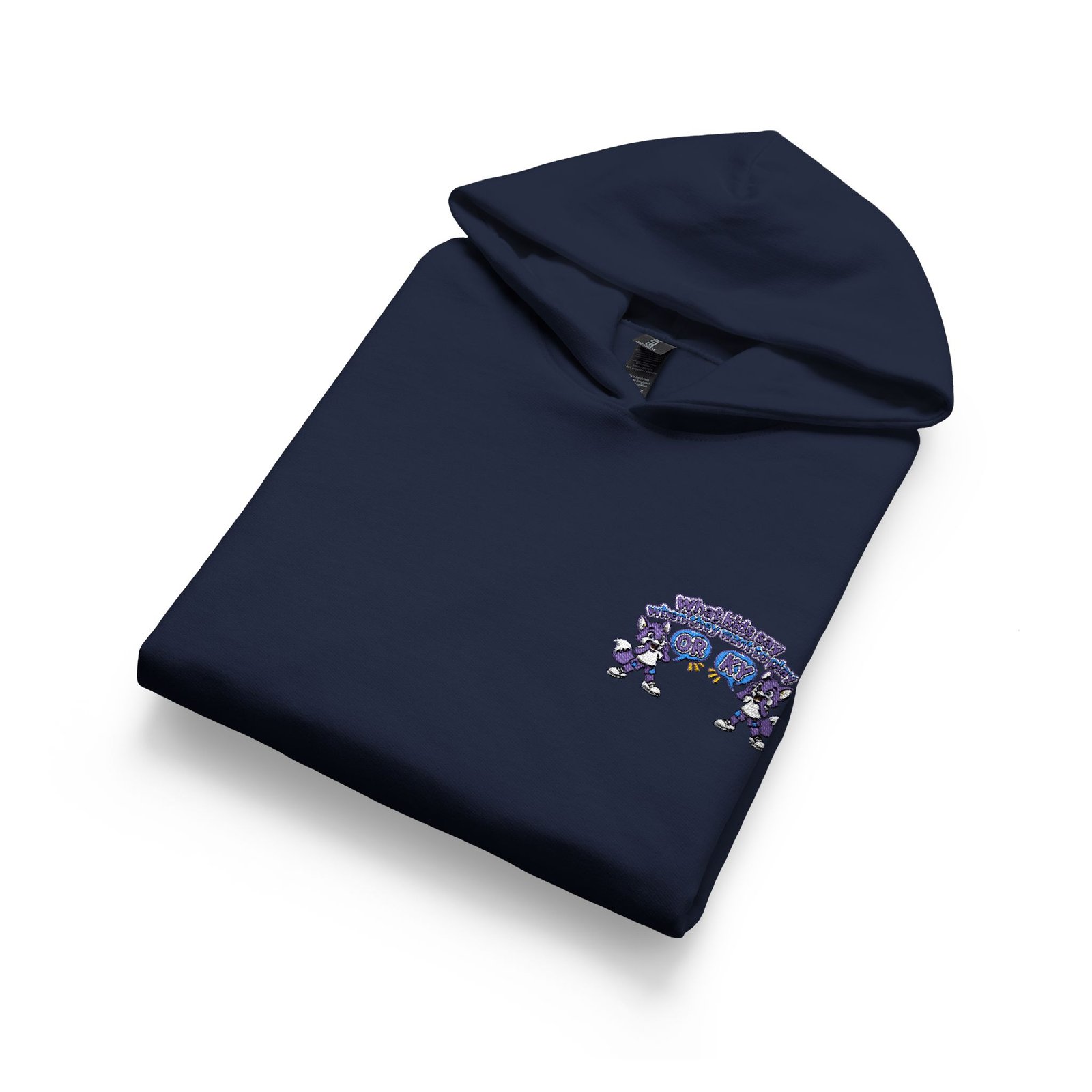 Softstyle Youth Midweight Hooded Sweatshirt— what kids say orky the purple fox - Image 47