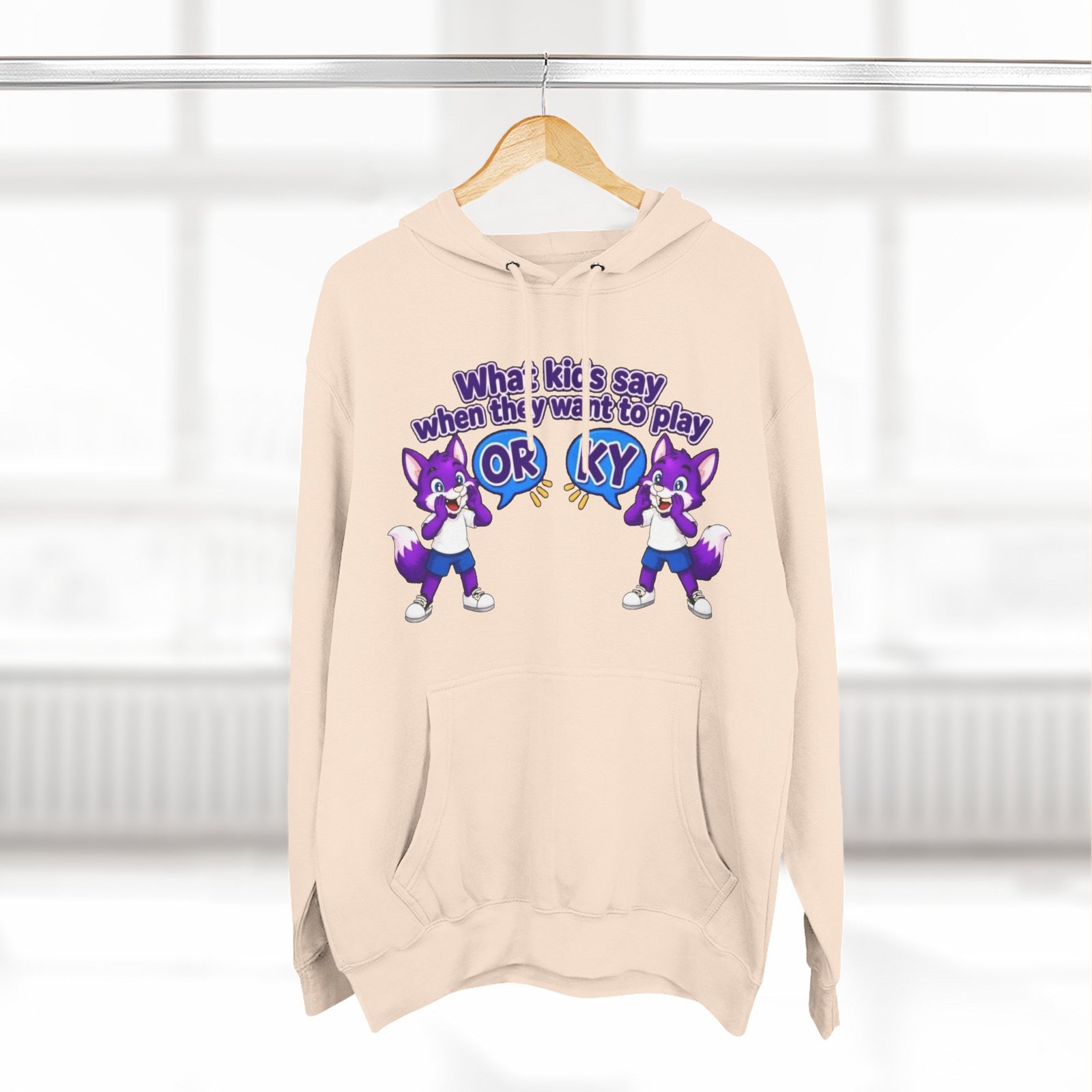 Three-Panel Fleece Hoodie— " What Kids Say " - Image 24