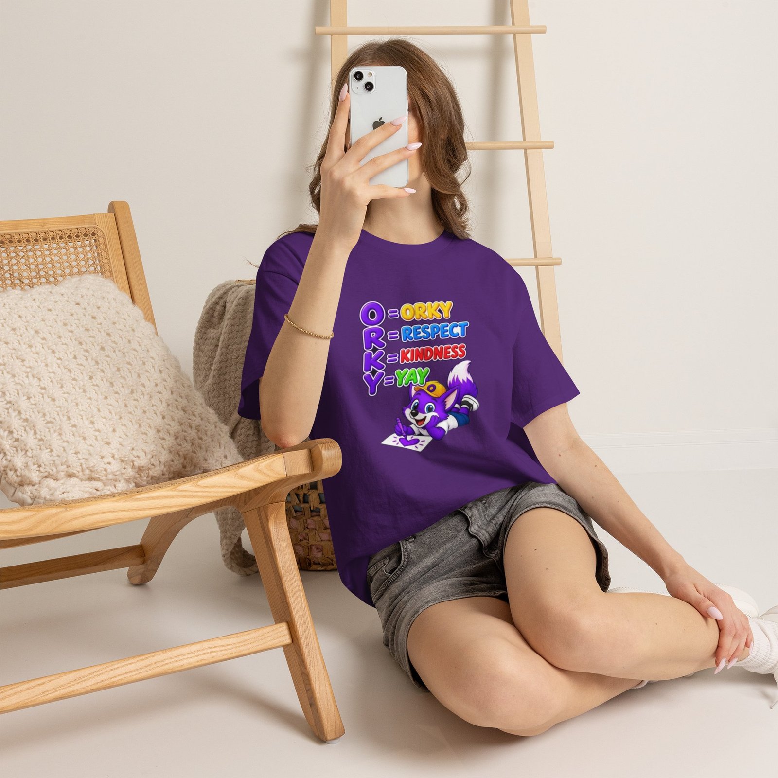 Unisex Heavy Cotton Tee – 'O R K Y' Respect & Kindness Yay - Image 36
