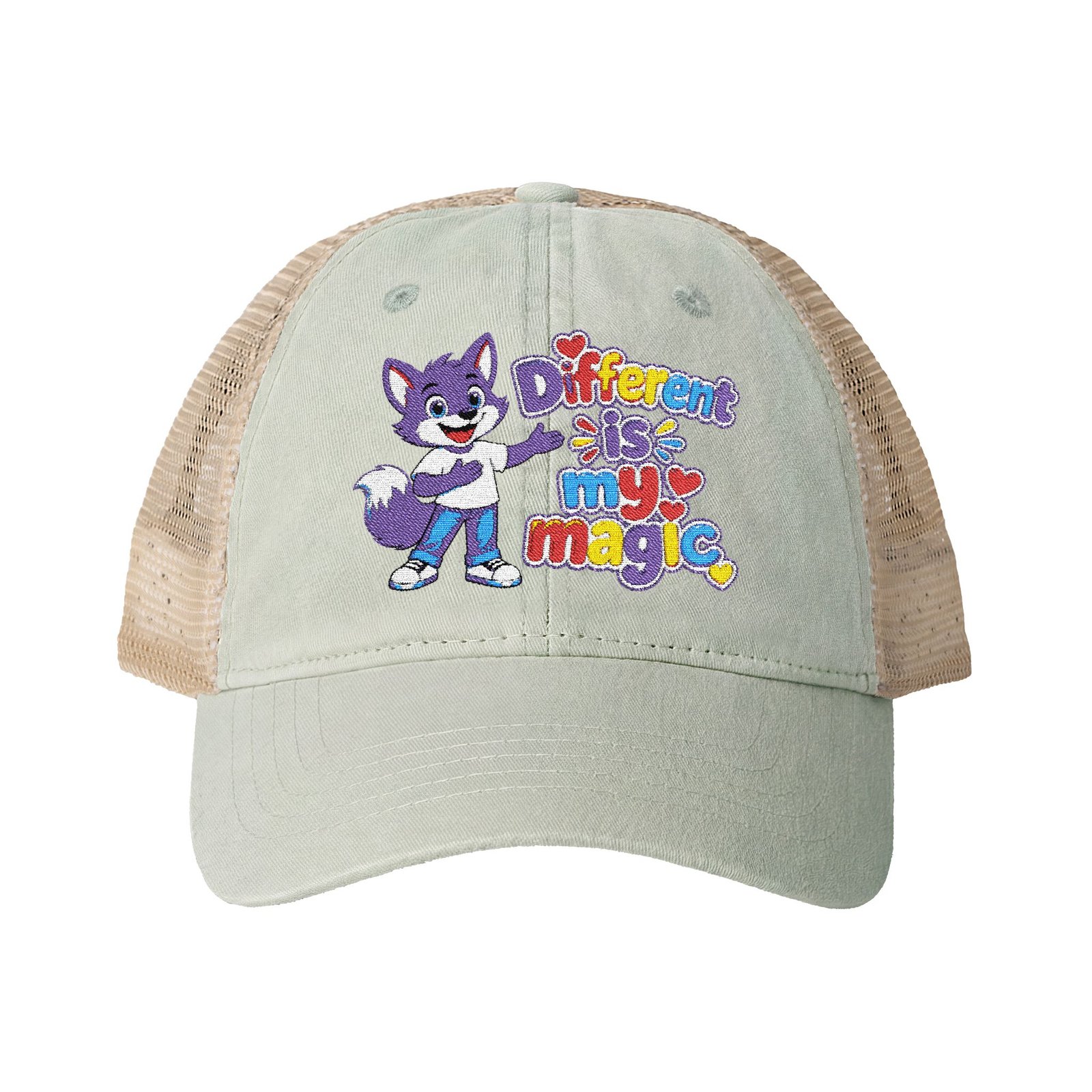 Women's Washed Mesh-Back Cap__ Different is my magic - Image 23