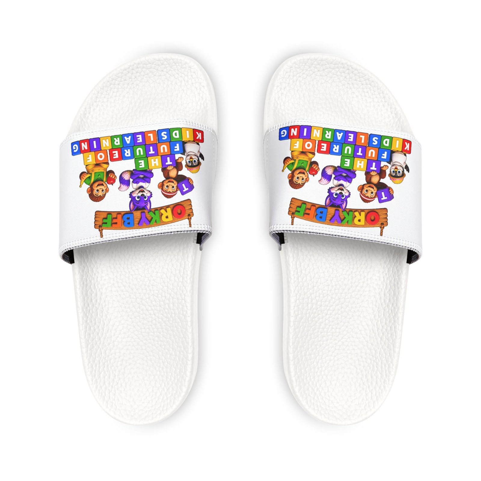 Youth Removable-Strap Sandals — Colorful Cartoon Friends Design - Image 2