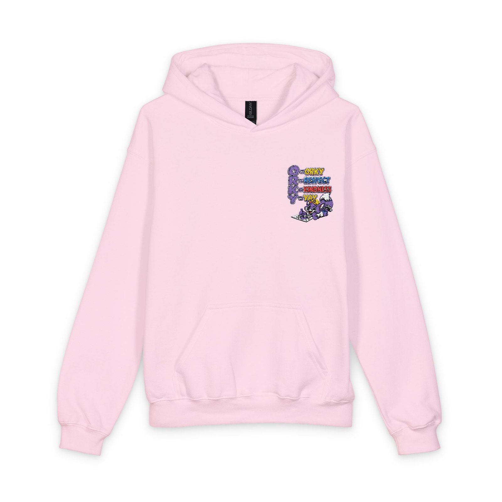 Youth Hoodie — 'Be Kind' Floral Pocket Logo - Image 49