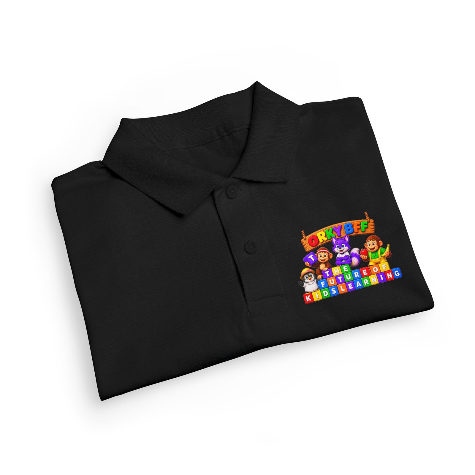 DryBlend® Youth Jersey Polo — Orky BFF kids learning - Image 7