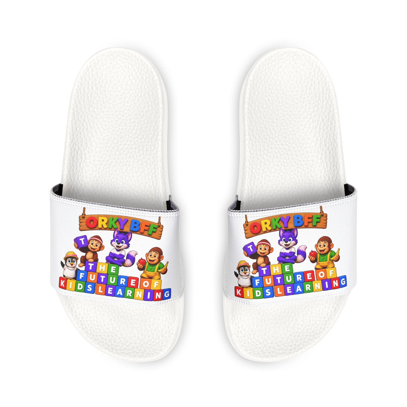 Youth Removable-Strap Sandals — Colorful Cartoon Friends Design - Image 3