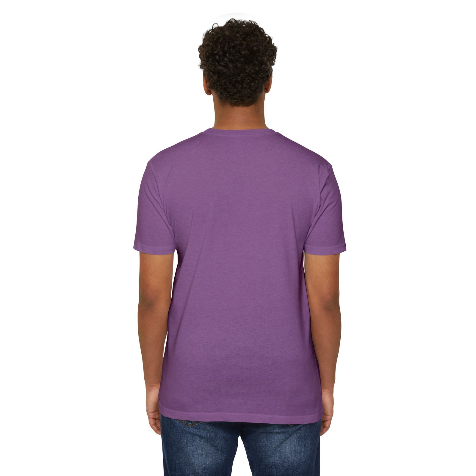 Unisex CVC Jersey T-shirt— "Different Is My Magic" Cute Purple Fox - Image 39