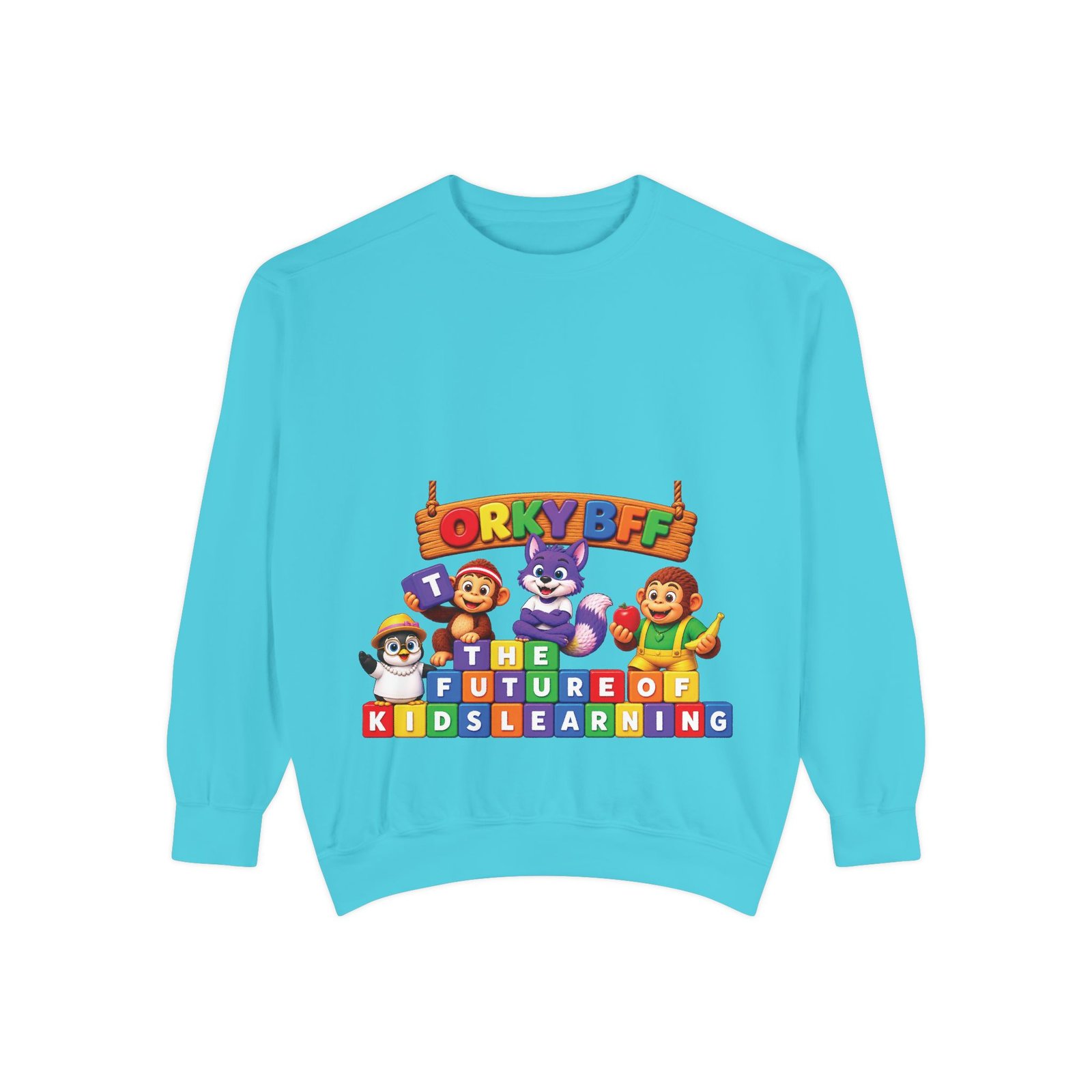Kids Learning Crewneck Sweatshirt — 'StoryBFF: The Future of Kids Learning' Graphic - Image 49