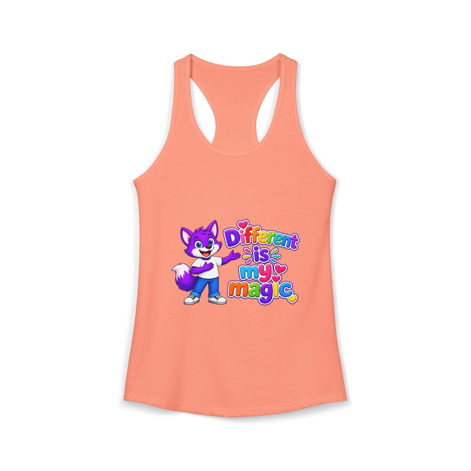 Women's Ideal Racerback Tank__ Different is my magic - Image 5