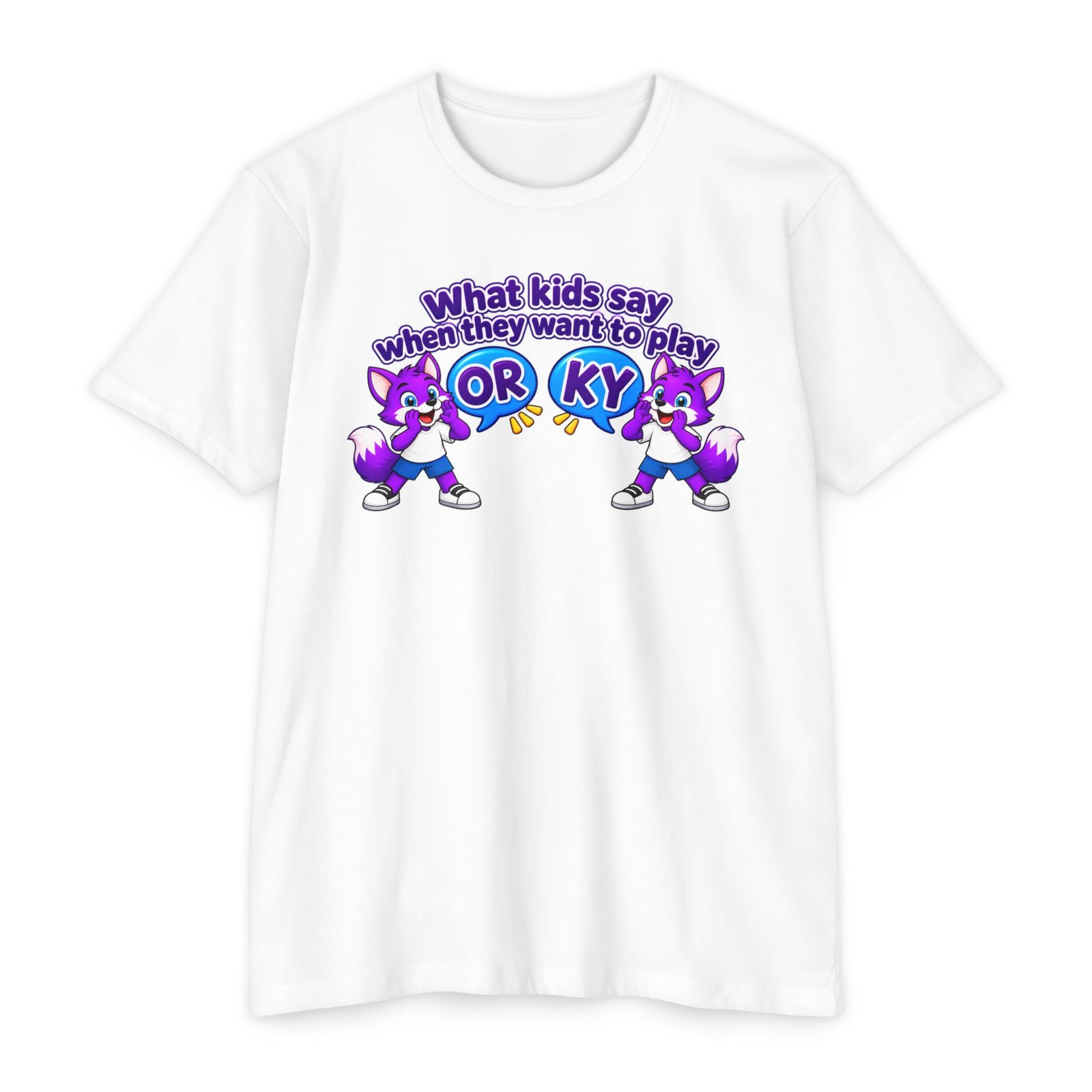 Unisex CVC Jersey T-shirt ___ What Kids Say When They Want to Play "ORKY" T-Shirt - Image 21
