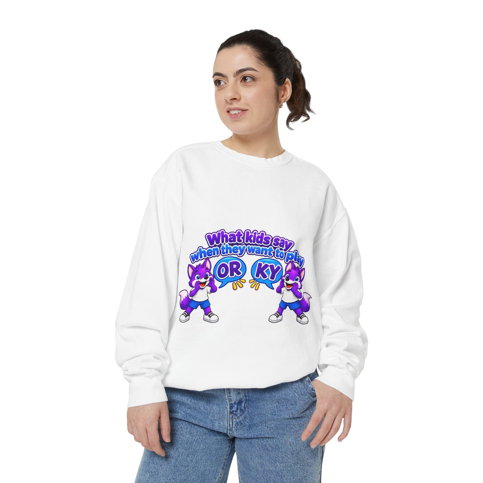Playful 'What Kids Say When They Want to Play' Sweatshirt - Image 5