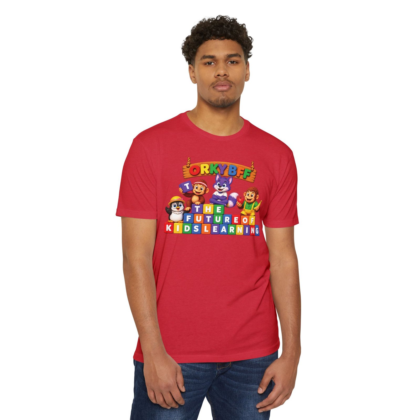 Unisex CVC Jersey T-shirt – "ORKYBFF: The Future of Kids Learning" - Image 48