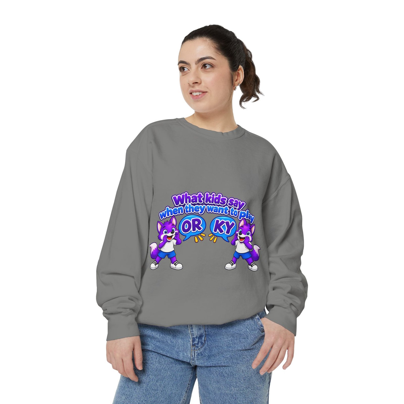 Playful 'What Kids Say When They Want to Play' Sweatshirt - Image 29