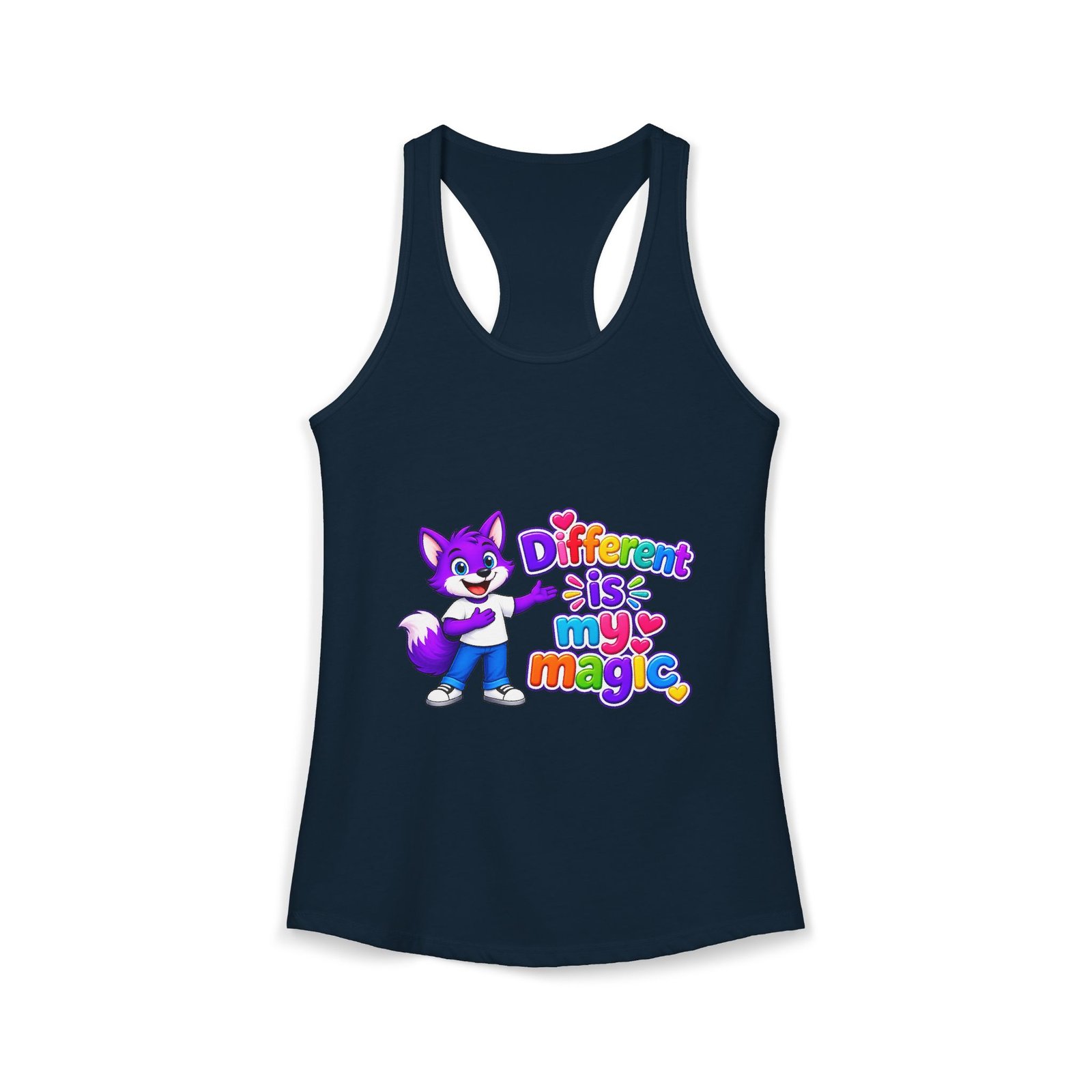 Women's Ideal Racerback Tank__ Different is my magic - Image 45