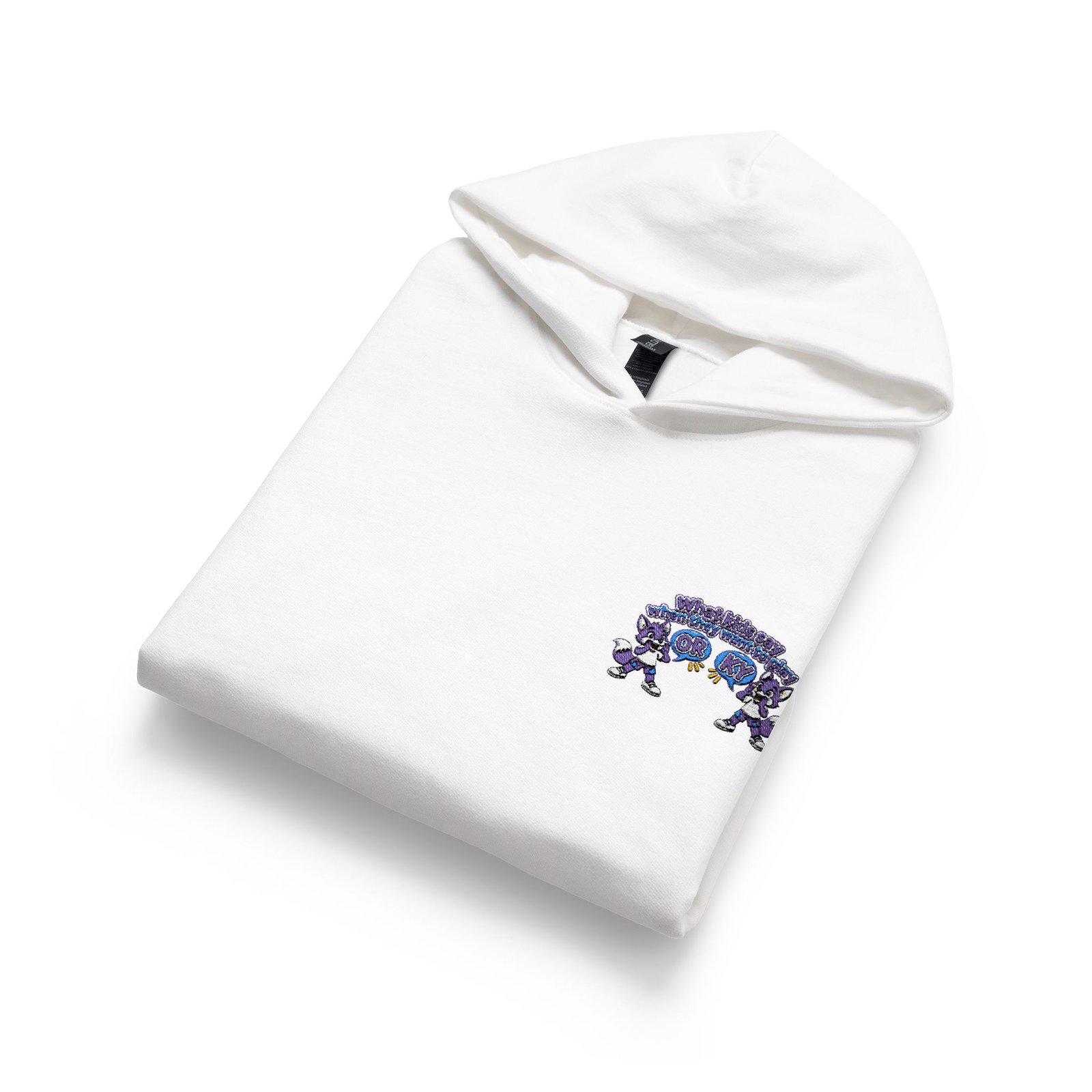 Softstyle Youth Midweight Hooded Sweatshirt— what kids say orky the purple fox