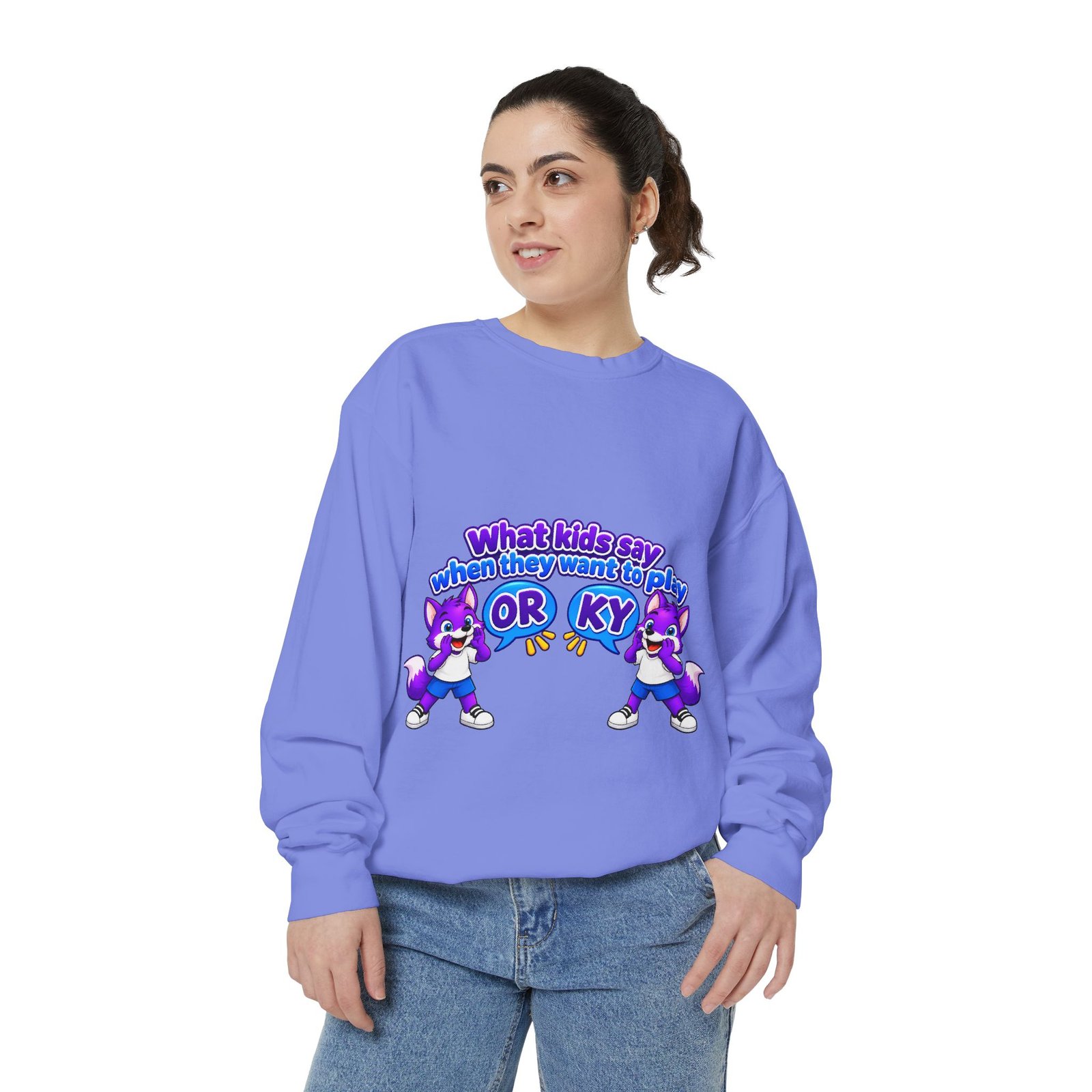 Playful 'What Kids Say When They Want to Play' Sweatshirt - Image 65