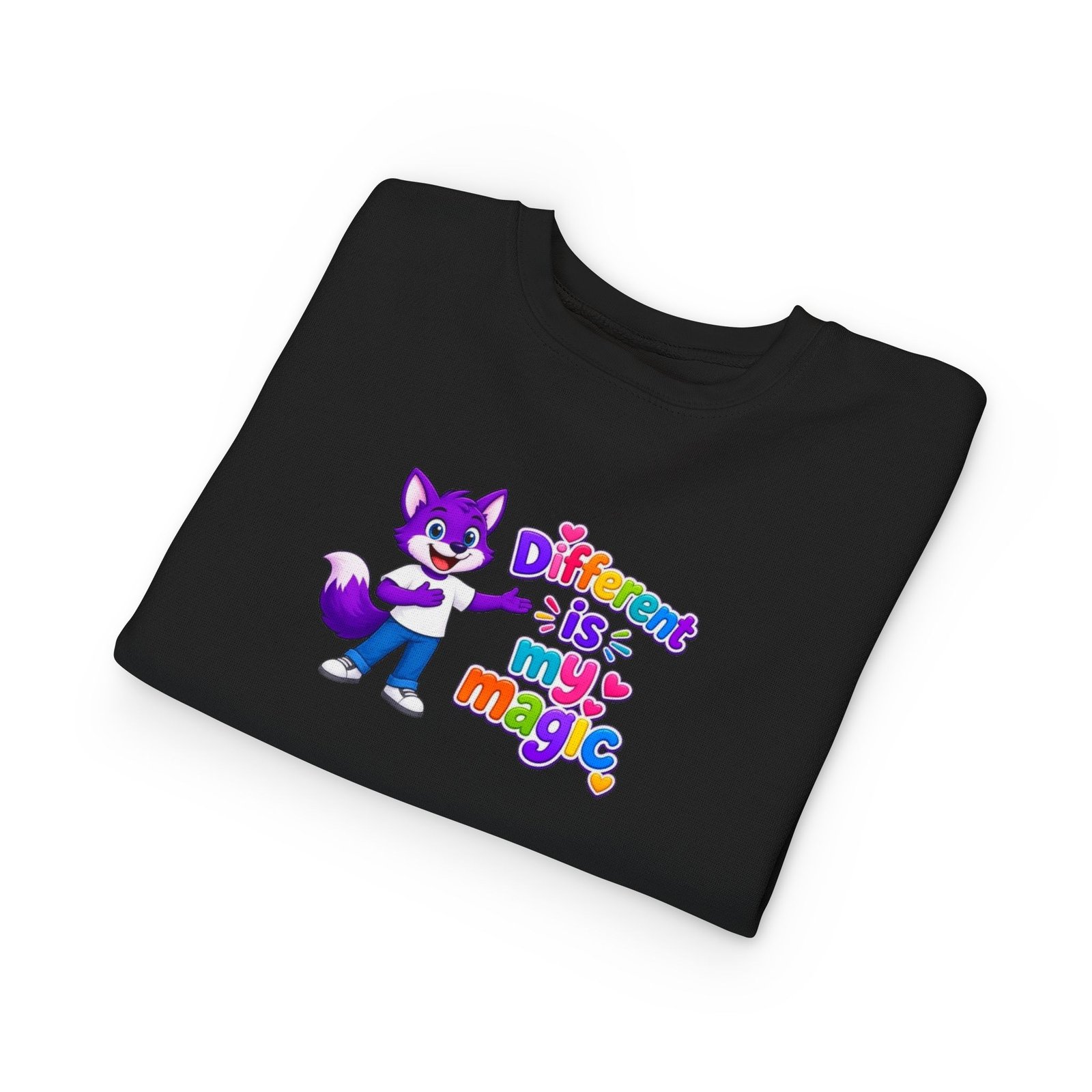 Toddler Sweatshirt — "Different is My Magic" Cute Fox - Image 19