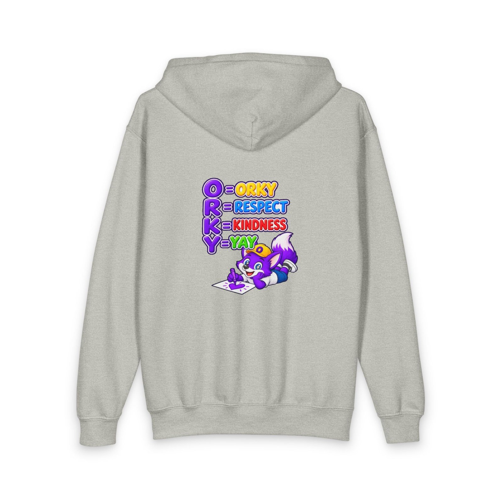 Youth Zipped Hoodie — Colorful Gamer Cat Graphic - Image 5