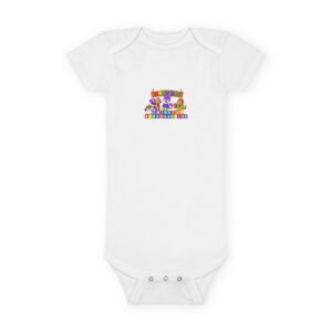 Baby Short Sleeve Onesie® - "Orky Bff Kids Learning"