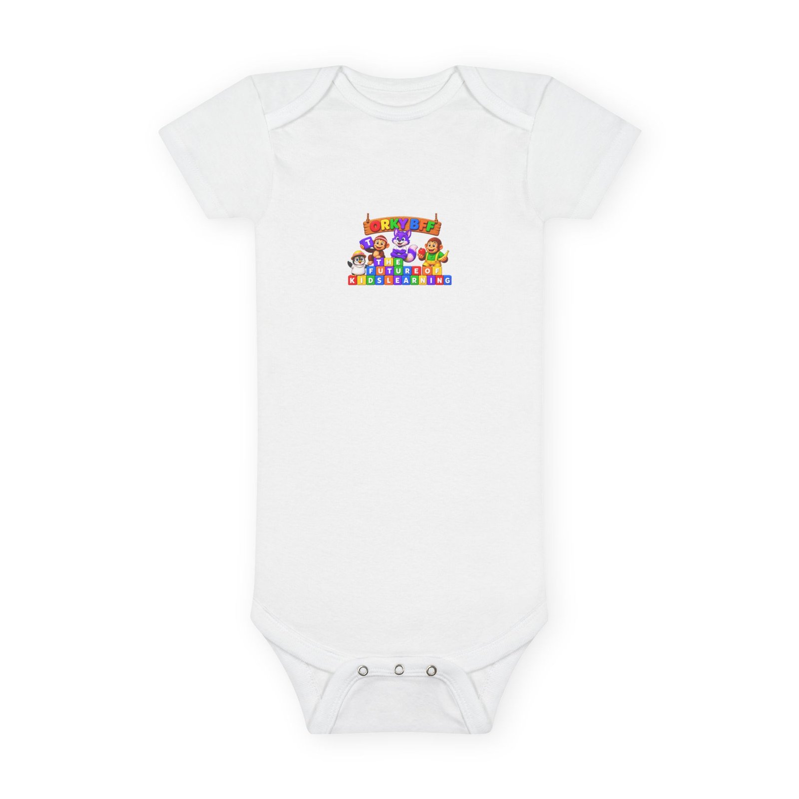 Baby Short Sleeve Onesie® - "Orky Bff Kids Learning"