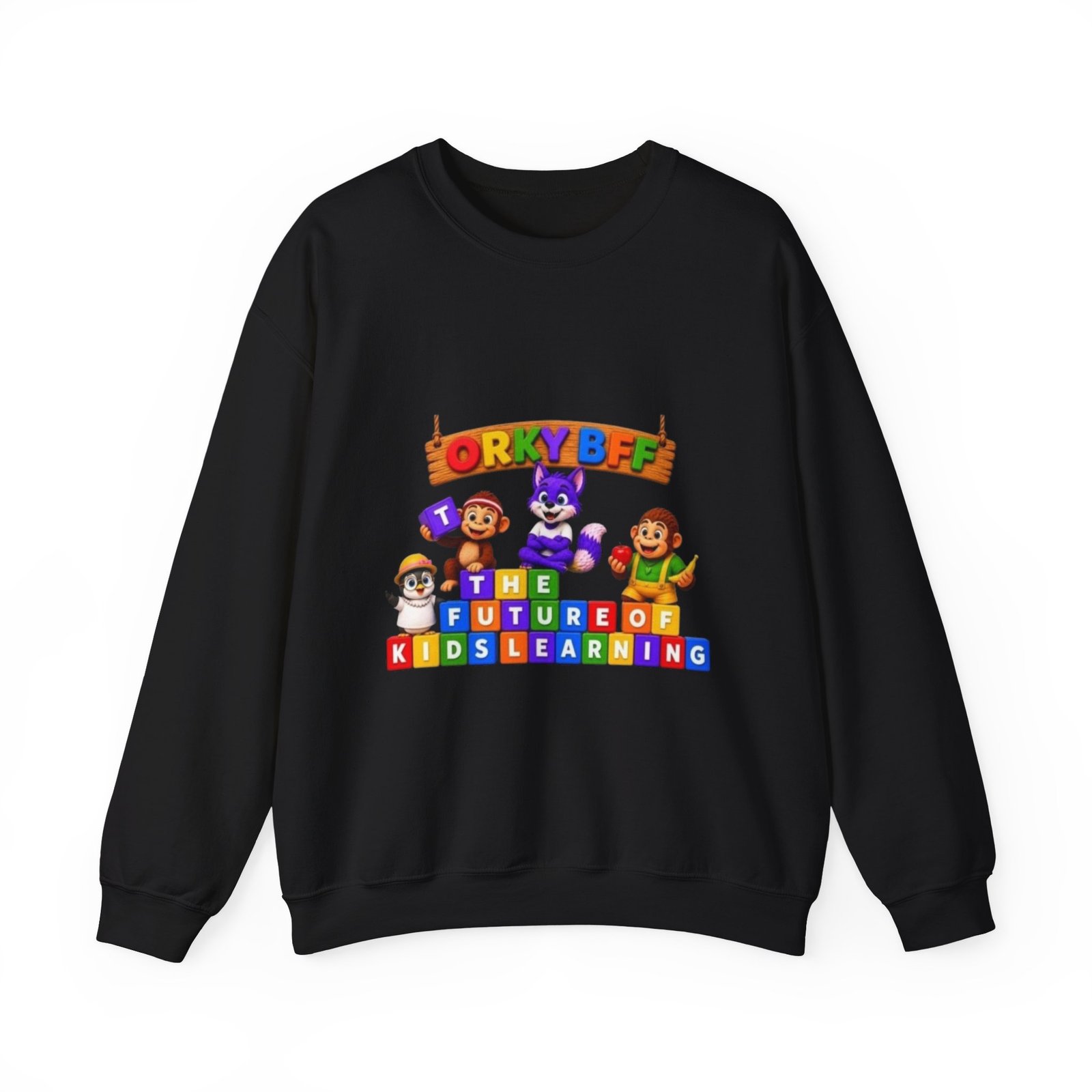 Unisex Heavy Blend™ Crewneck Sweatshirt - 'Orky Bff The Future of Kids Learning' - Image 16