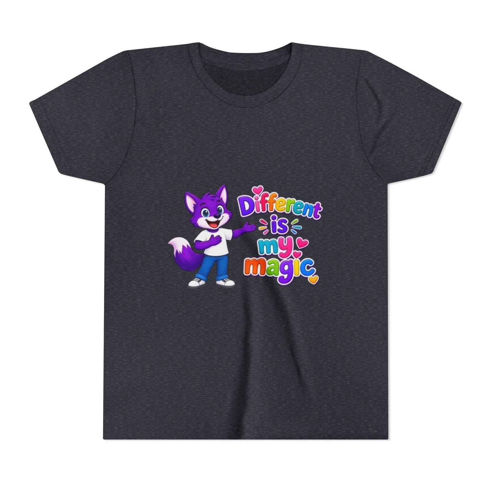 Youth Short Sleeve Tee- "Different is My Magic" - Image 69