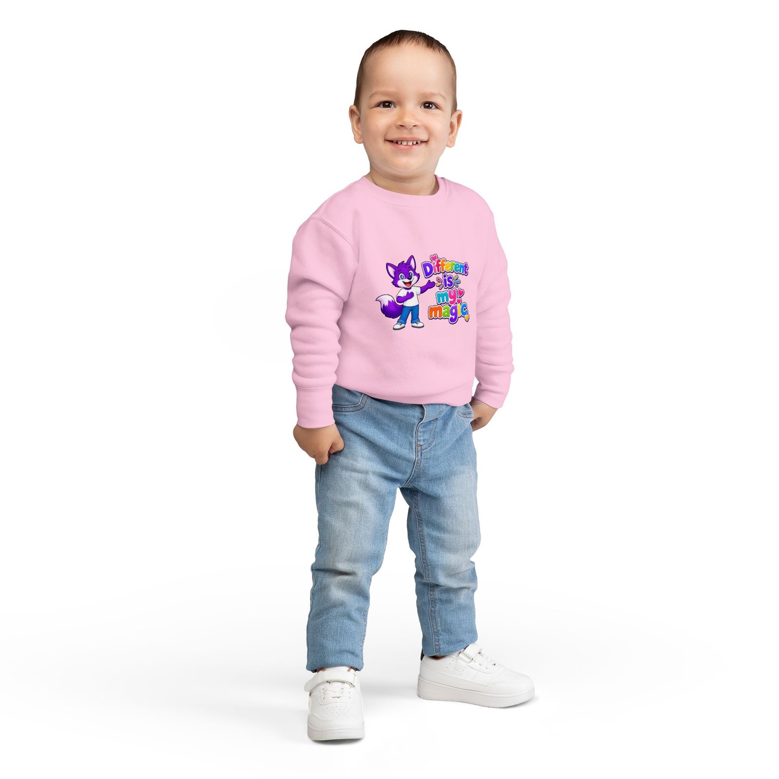 Toddler Sweatshirt — "Different is My Magic" Cute Fox - Image 28
