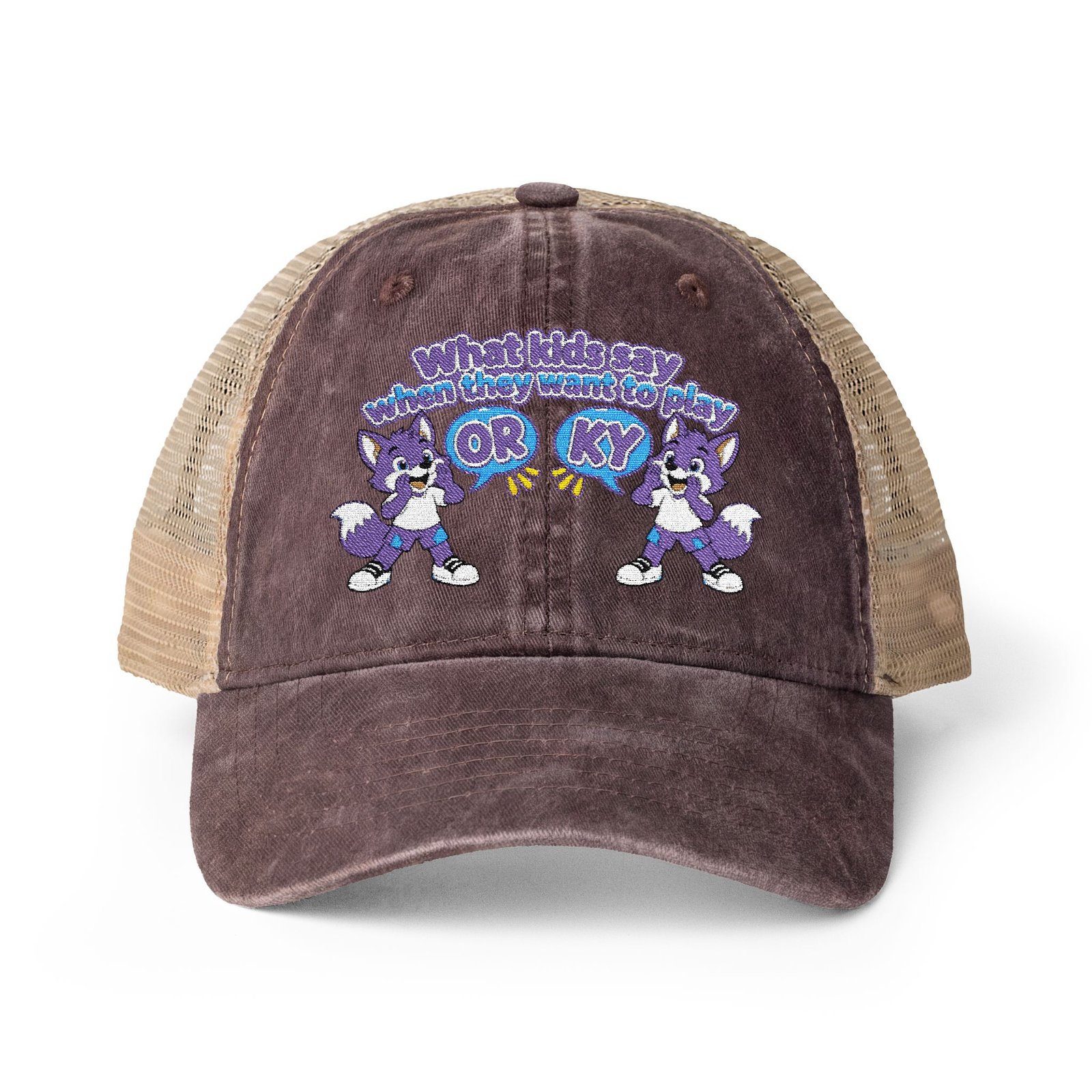Women's Washed Mesh-Back Cap__ What orky say - Image 5