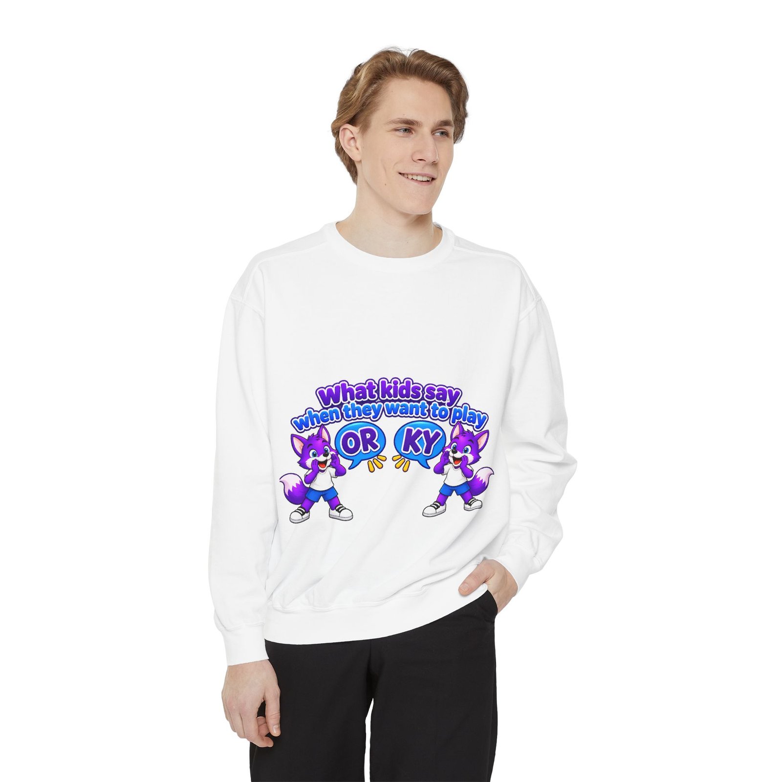 Playful 'What Kids Say When They Want to Play' Sweatshirt - Image 3