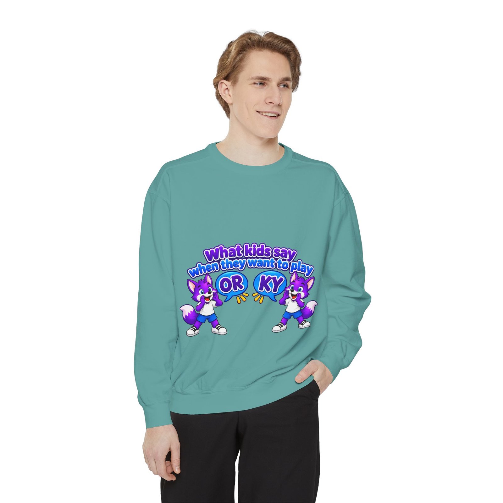 Playful 'What Kids Say When They Want to Play' Sweatshirt - Image 45