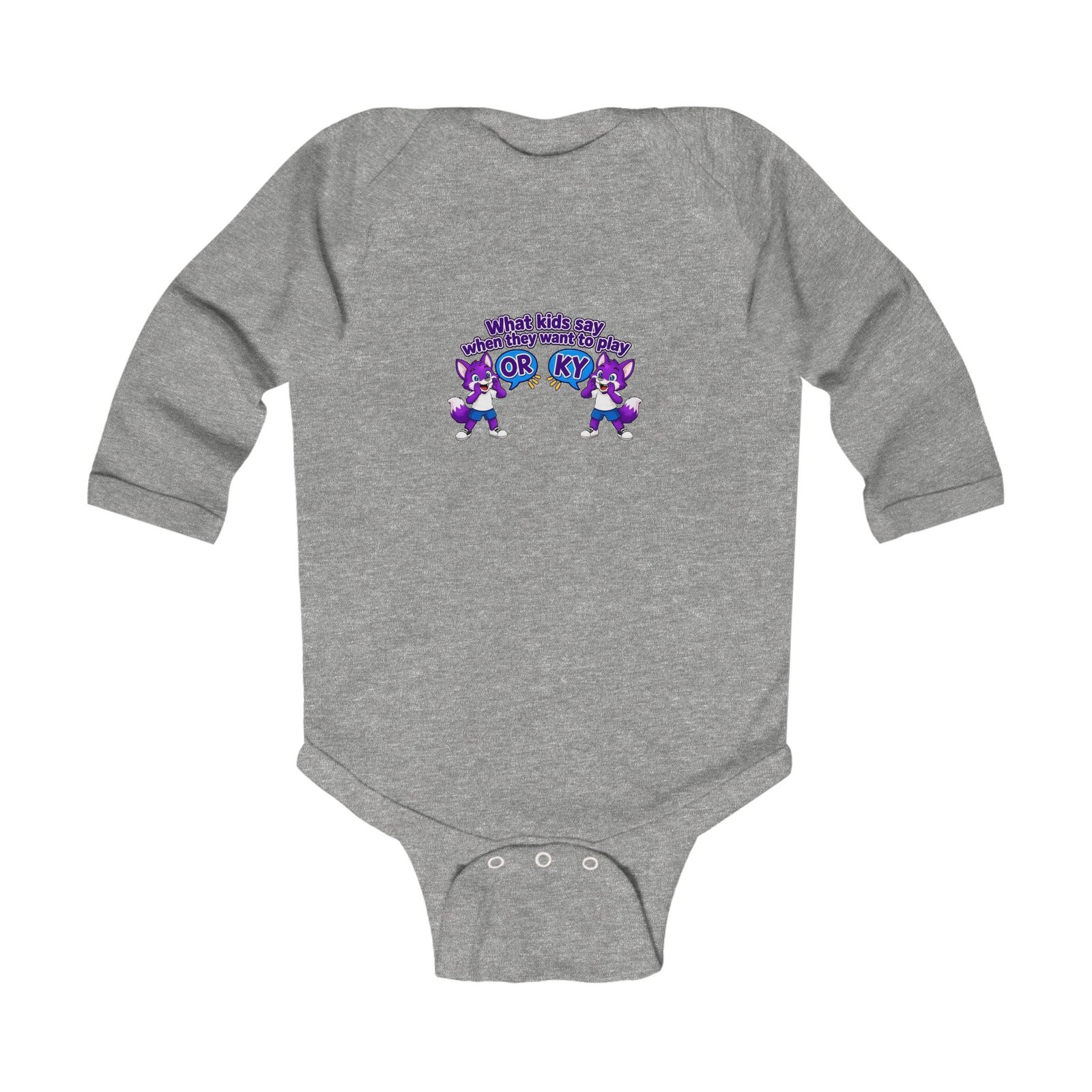 Infant Long Sleeve Bodysuit__"What Kids Say" - Image 3