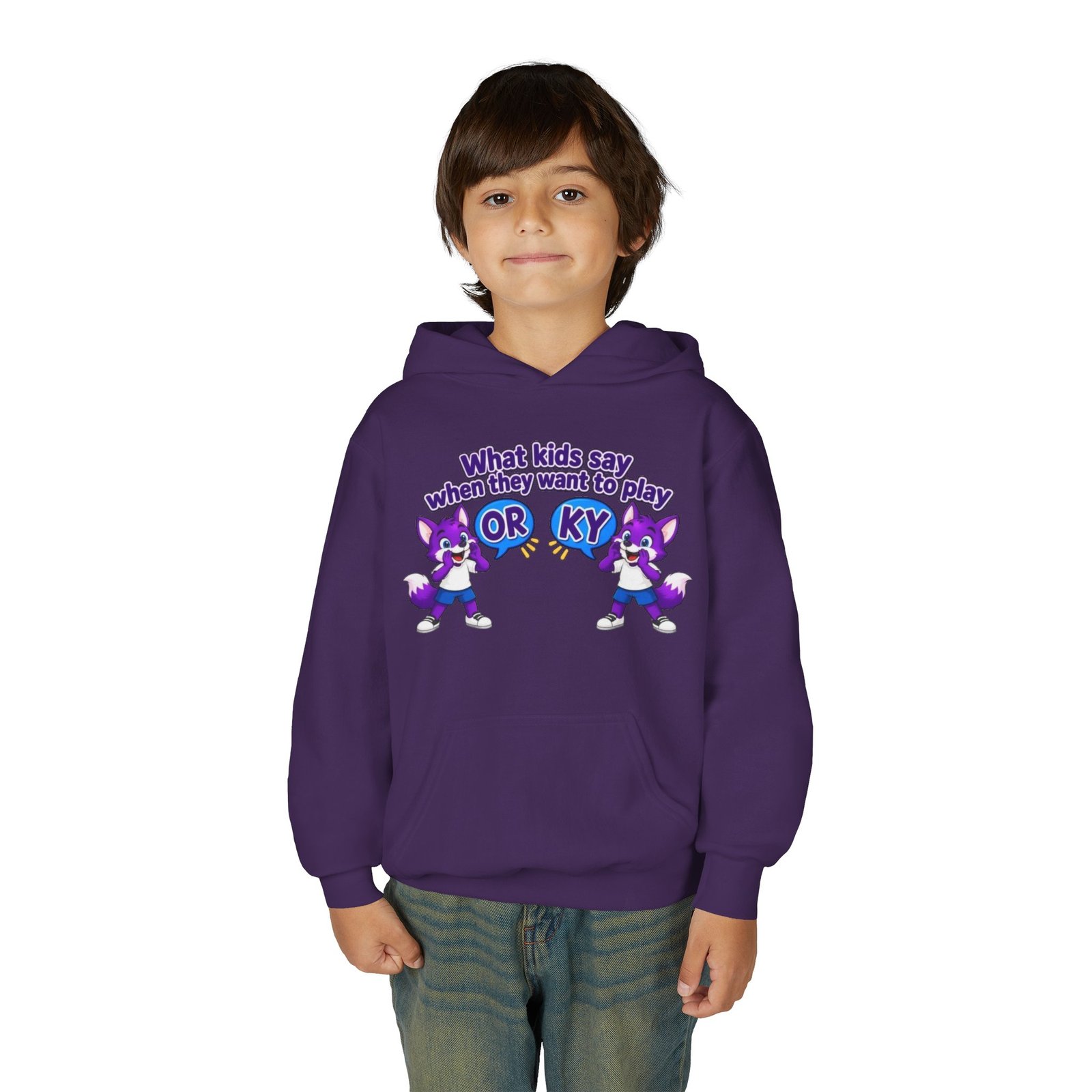 Youth Heavy Blend Hooded Sweatshirt — "What kids say " - Image 51