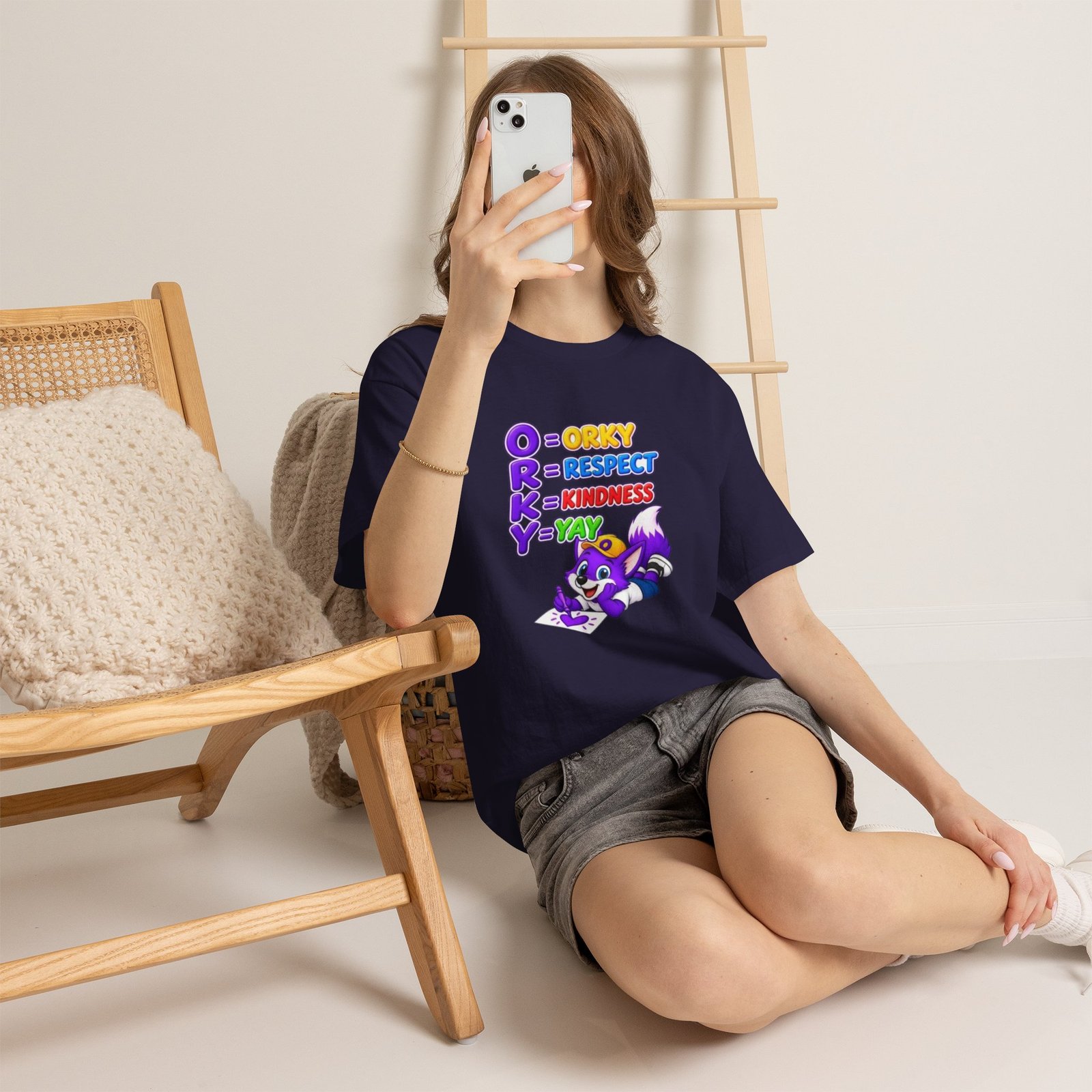 Unisex Heavy Cotton Tee – 'O R K Y' Respect & Kindness Yay - Image 28