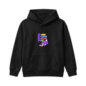 Kids Relax Hoodie — "Sweet Respect Kindness" Cartoon Skate Unicorn Graphic