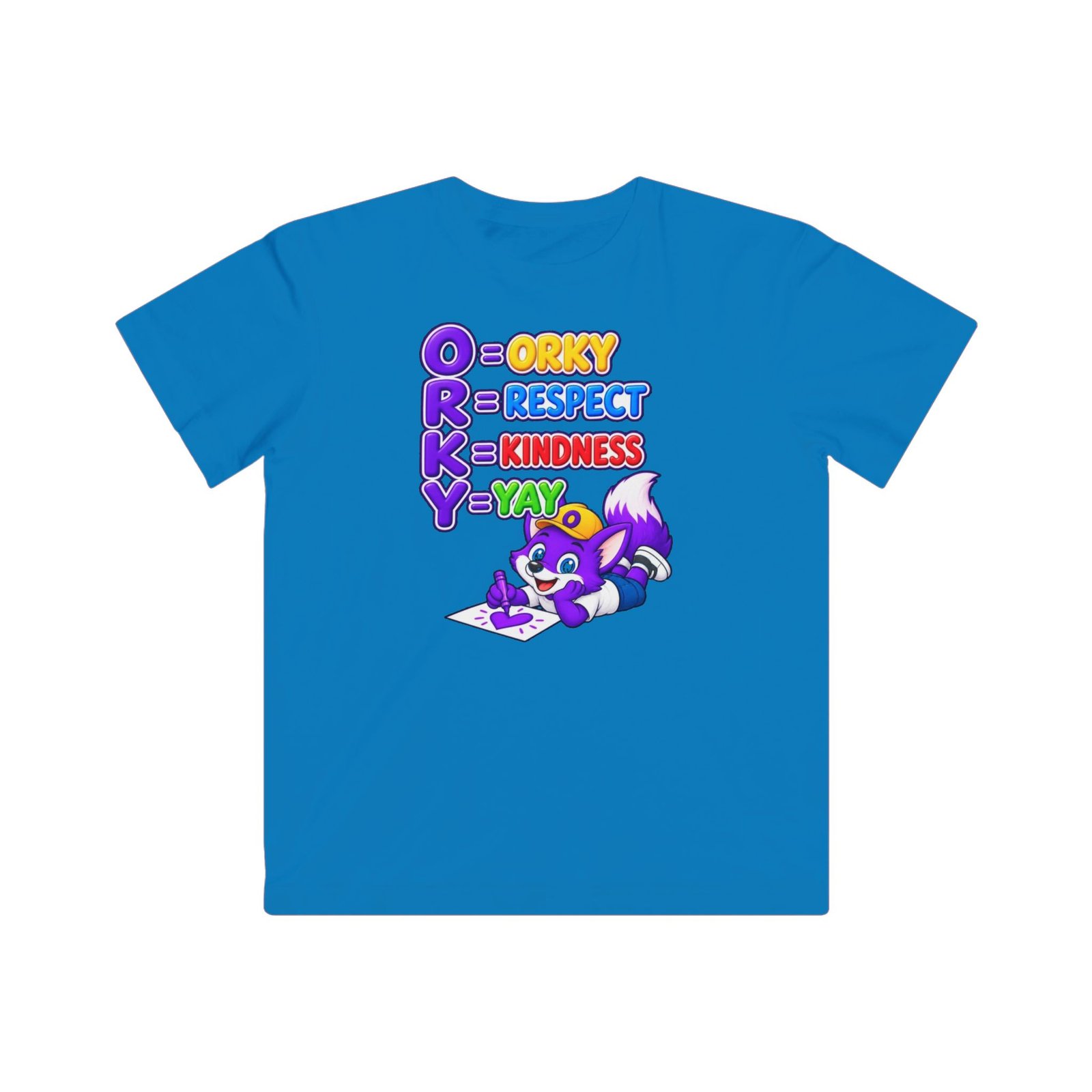 Kids Fine Jersey Tee — "O R K Y: Orky, Respect, Kindness, Yay" - Image 22
