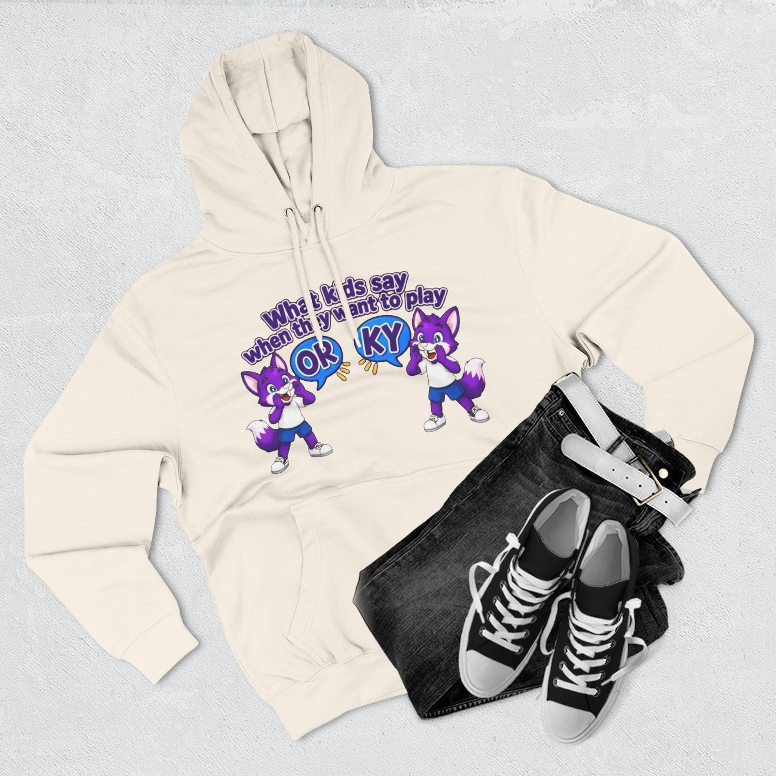 Three-Panel Fleece Hoodie— " What Kids Say " - Image 19