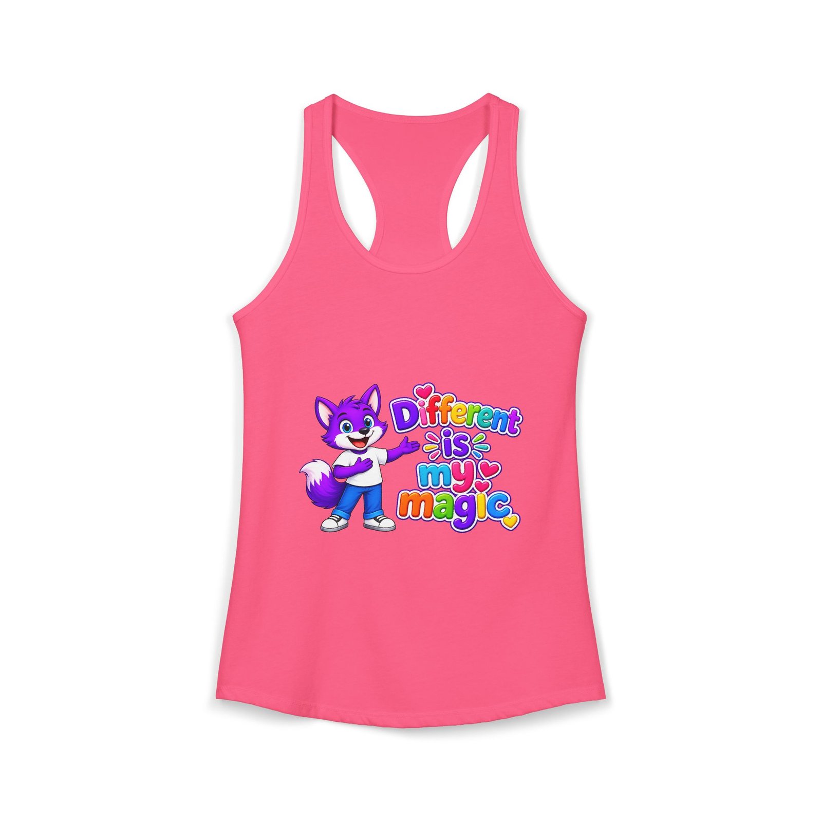 Women's Ideal Racerback Tank__ Different is my magic - Image 57