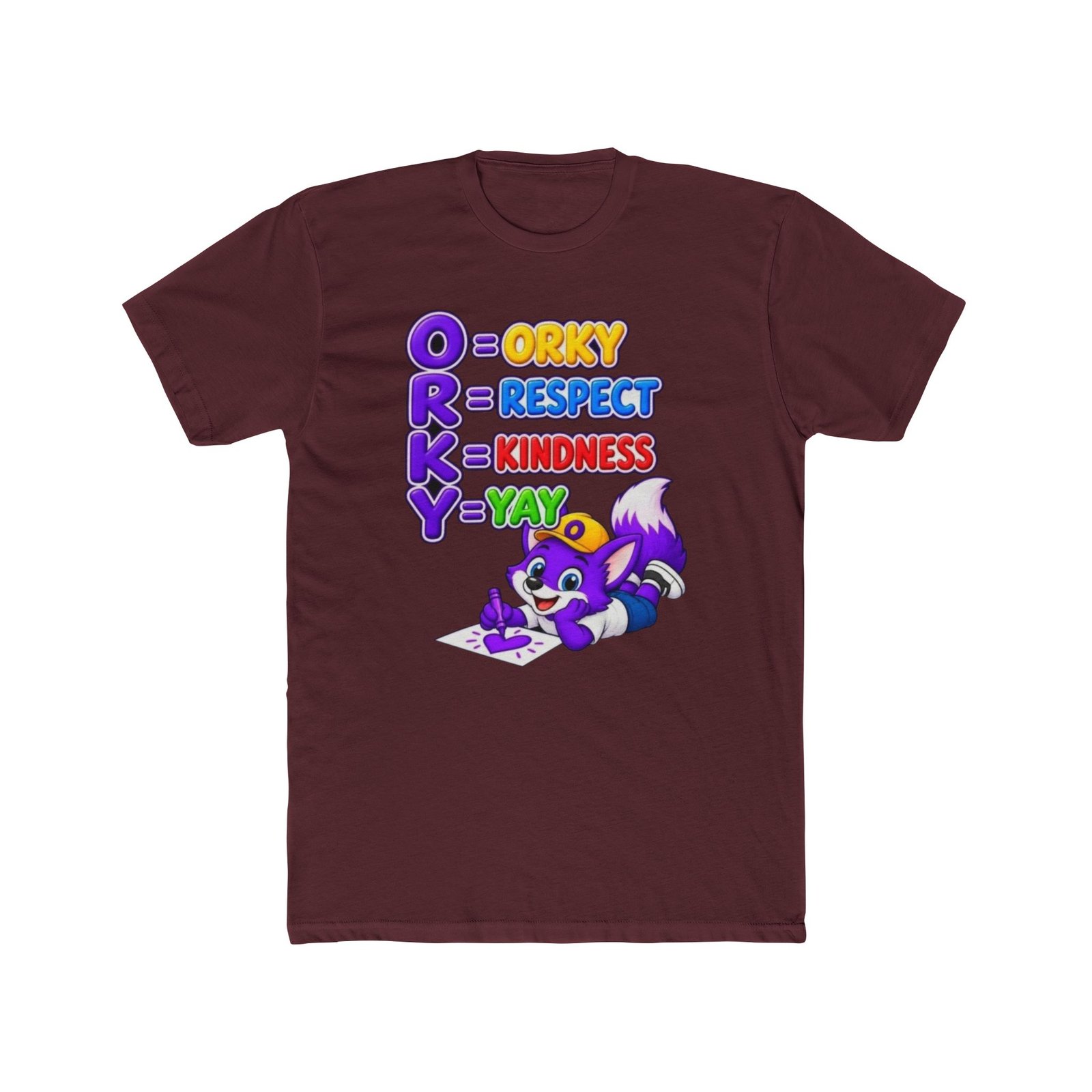 Unisex Cotton Crew Tee — Orky Respect, Kindness, Yay! - Image 57