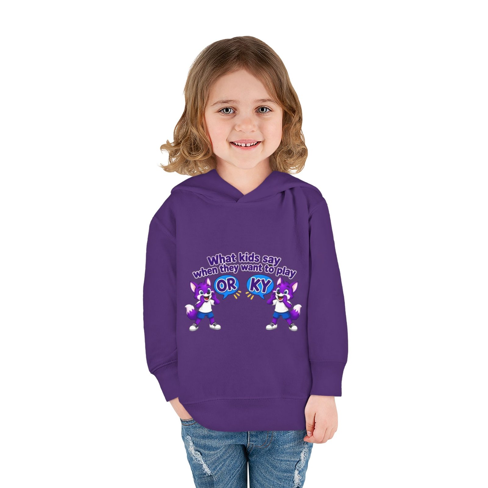 Toddler Pullover Fleece Hoodie__ "What Kids Say " - Image 44