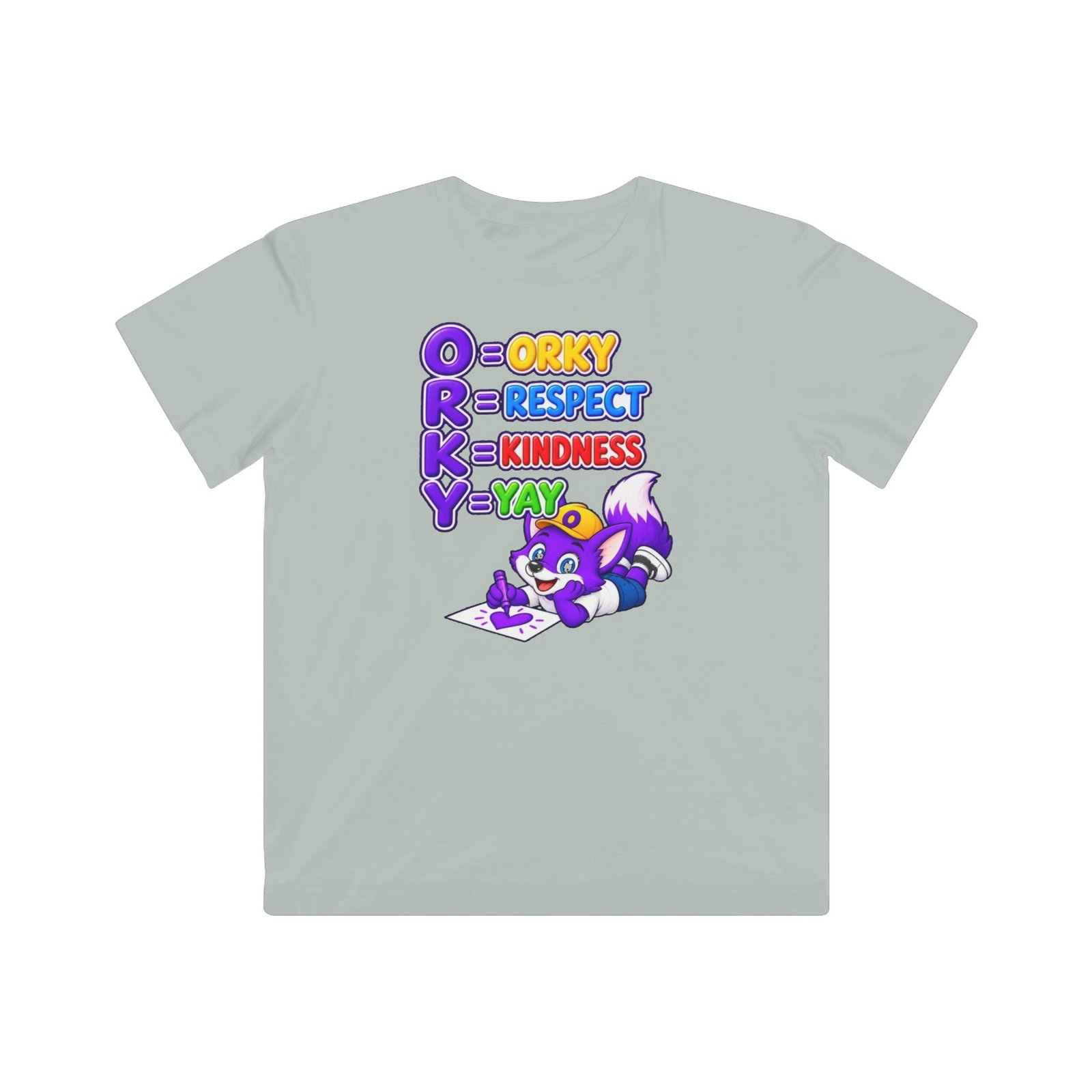 Kids Fine Jersey Tee — "O R K Y: Orky, Respect, Kindness, Yay" - Image 16