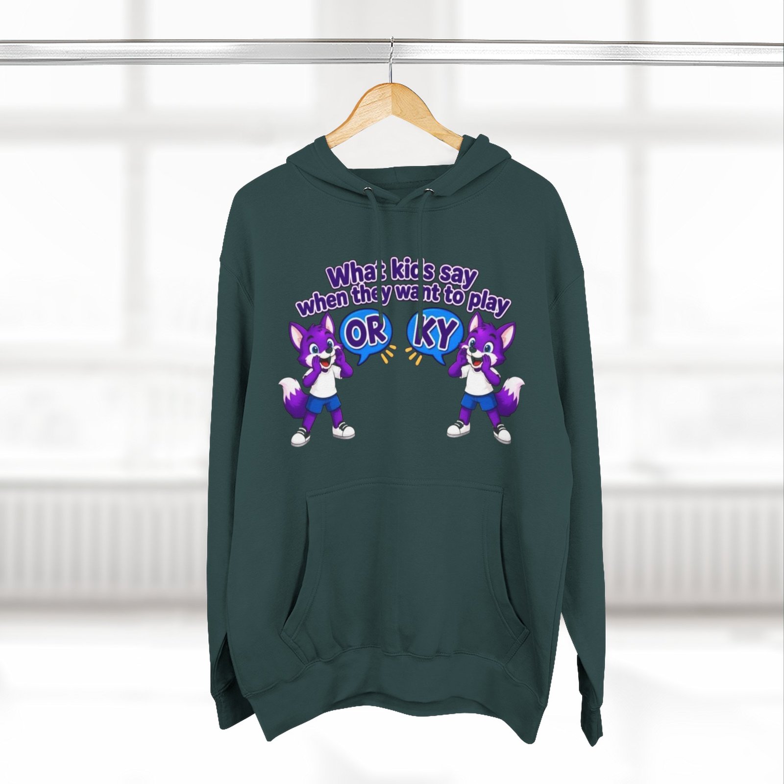 Three-Panel Fleece Hoodie— " What Kids Say " - Image 40