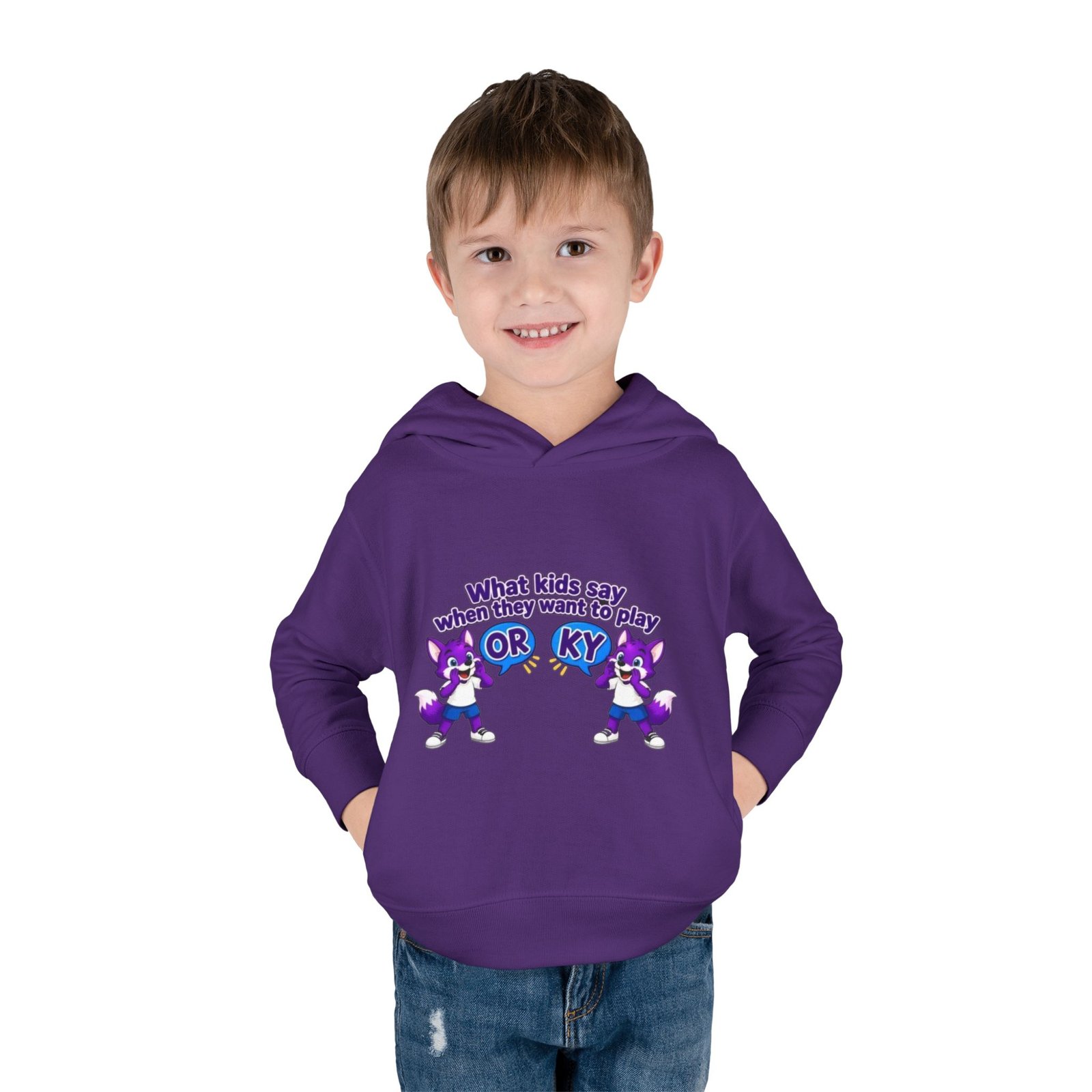 Toddler Pullover Fleece Hoodie__ "What Kids Say " - Image 43