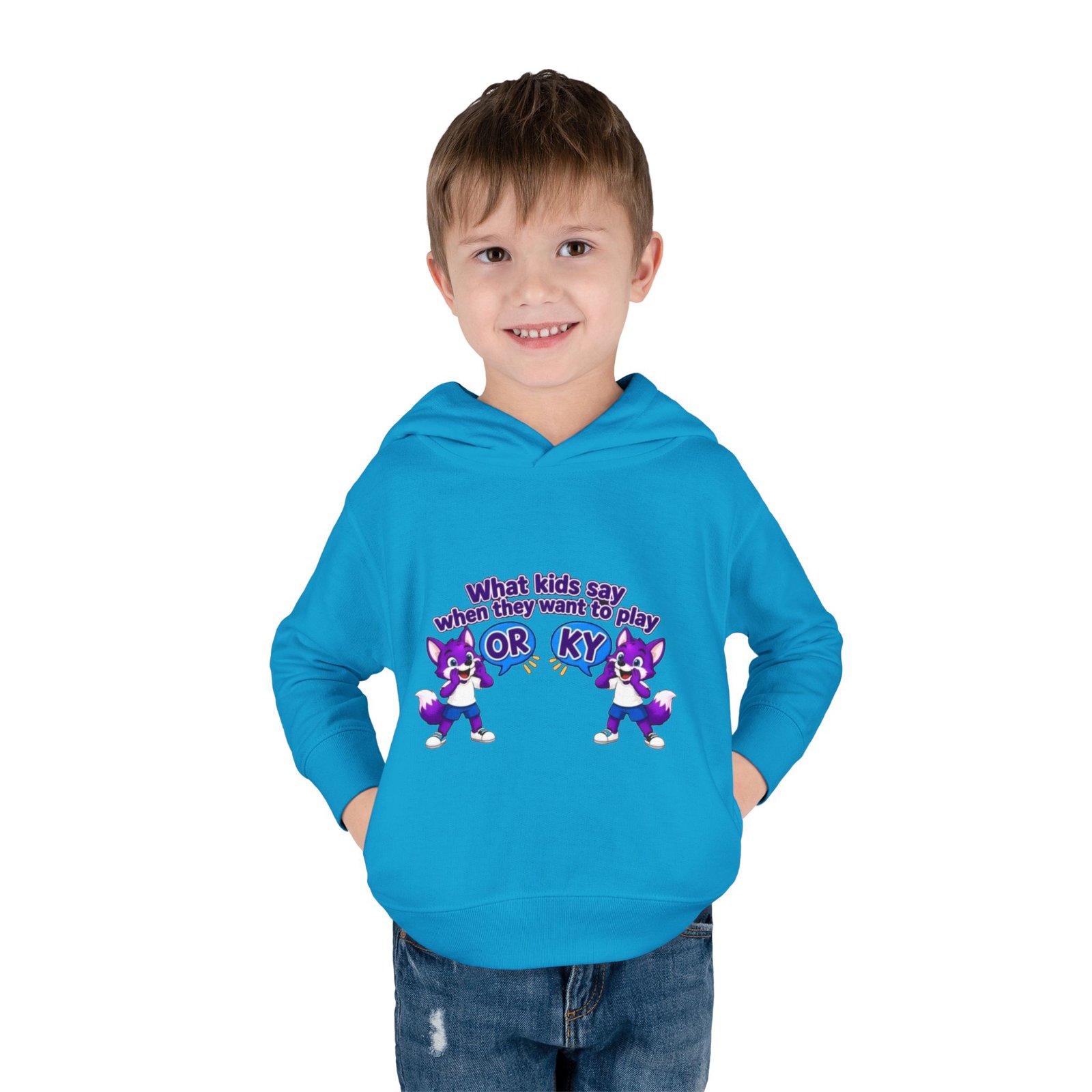 Toddler Pullover Fleece Hoodie__ "What Kids Say " - Image 23